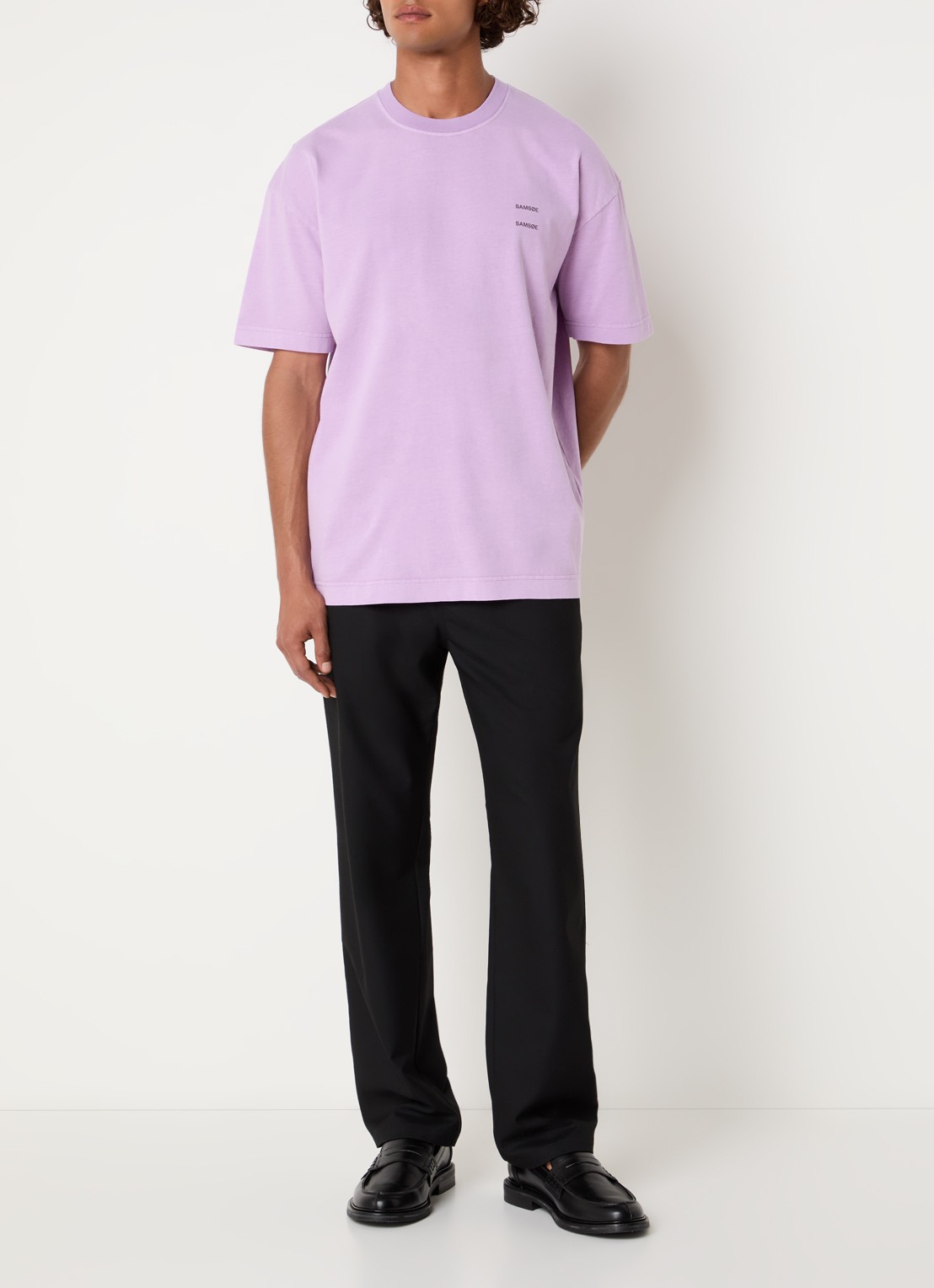 SAMSØE SAMSØE Sajoel T-shirt met logo - voorkant 3 lila