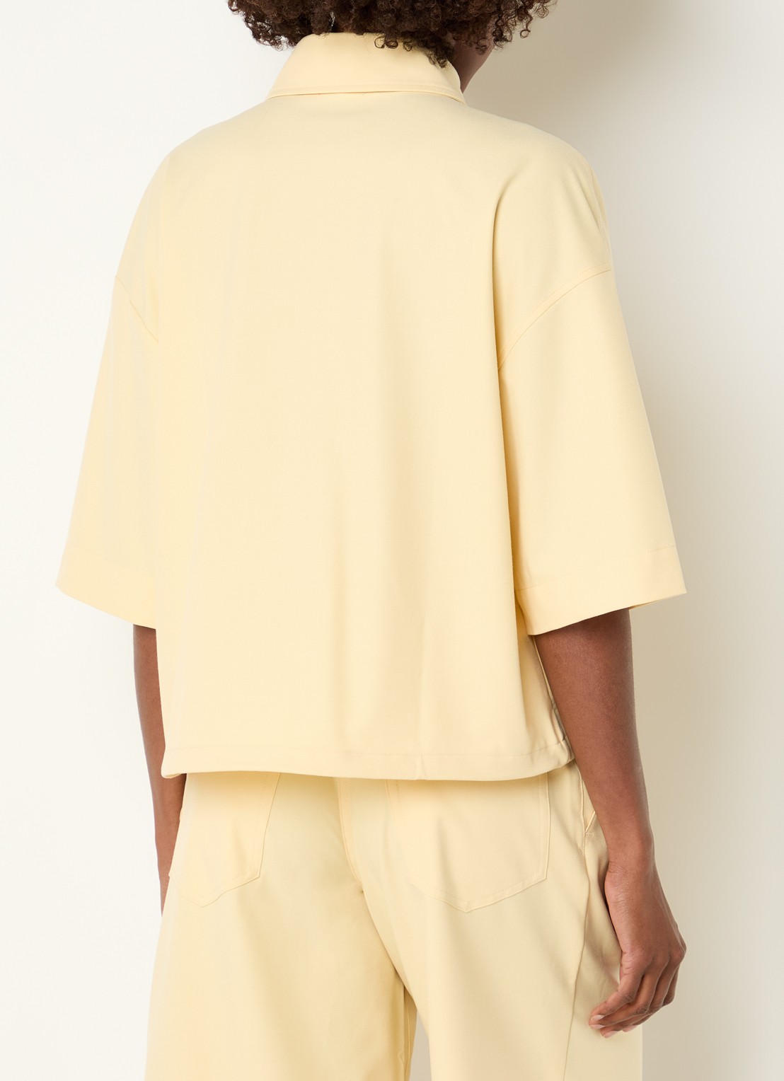 SAMSØE SAMSØE Salulu blouse met stretch - achterkant 3 lichtgeel