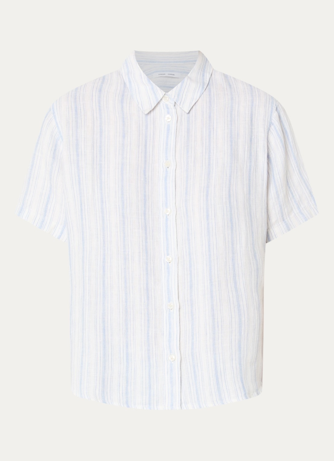 SAMSØE SAMSØE Samina blouse met streepprint - voorkant 2 blauw