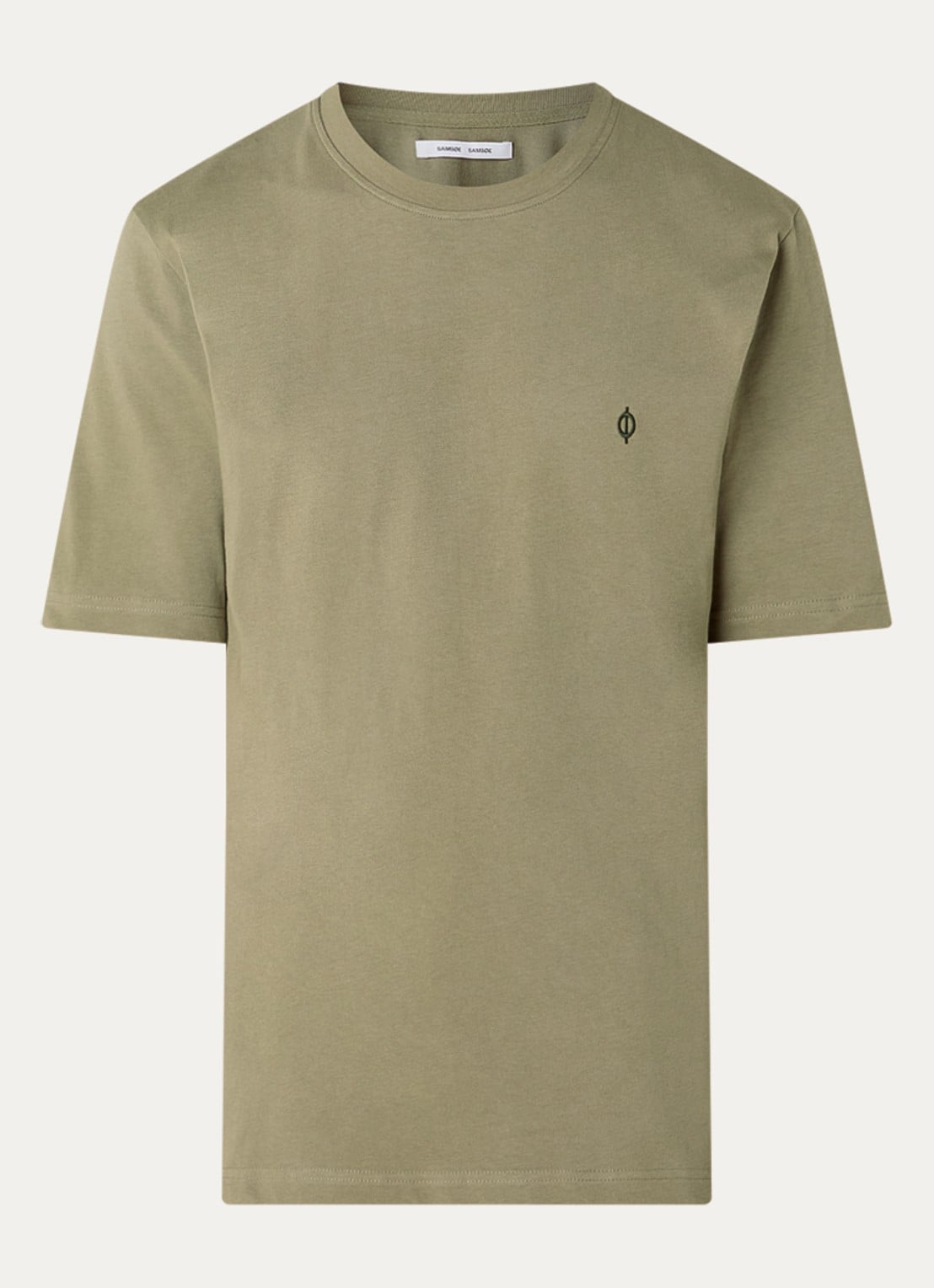 SAMSØE SAMSØE Saotto T-shirt met logo - voorkant groen