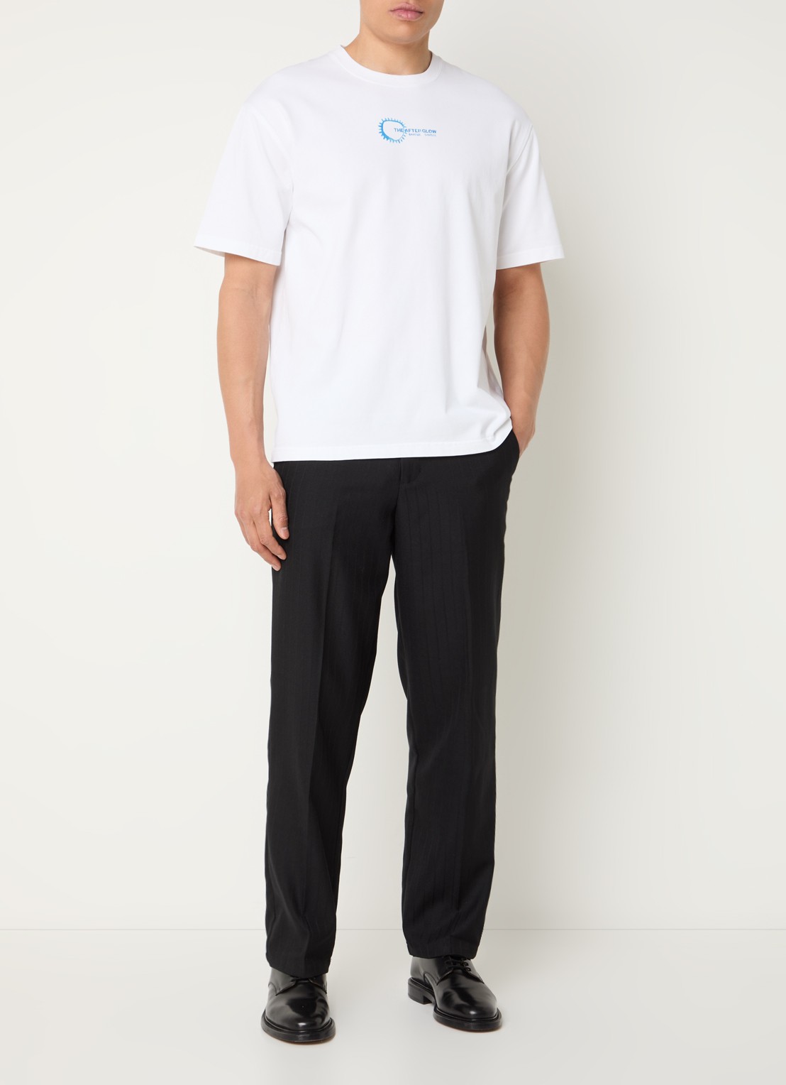 SAMSØE SAMSØE Sasteven T-shirt met front- en backprint - voorkant 3 wit