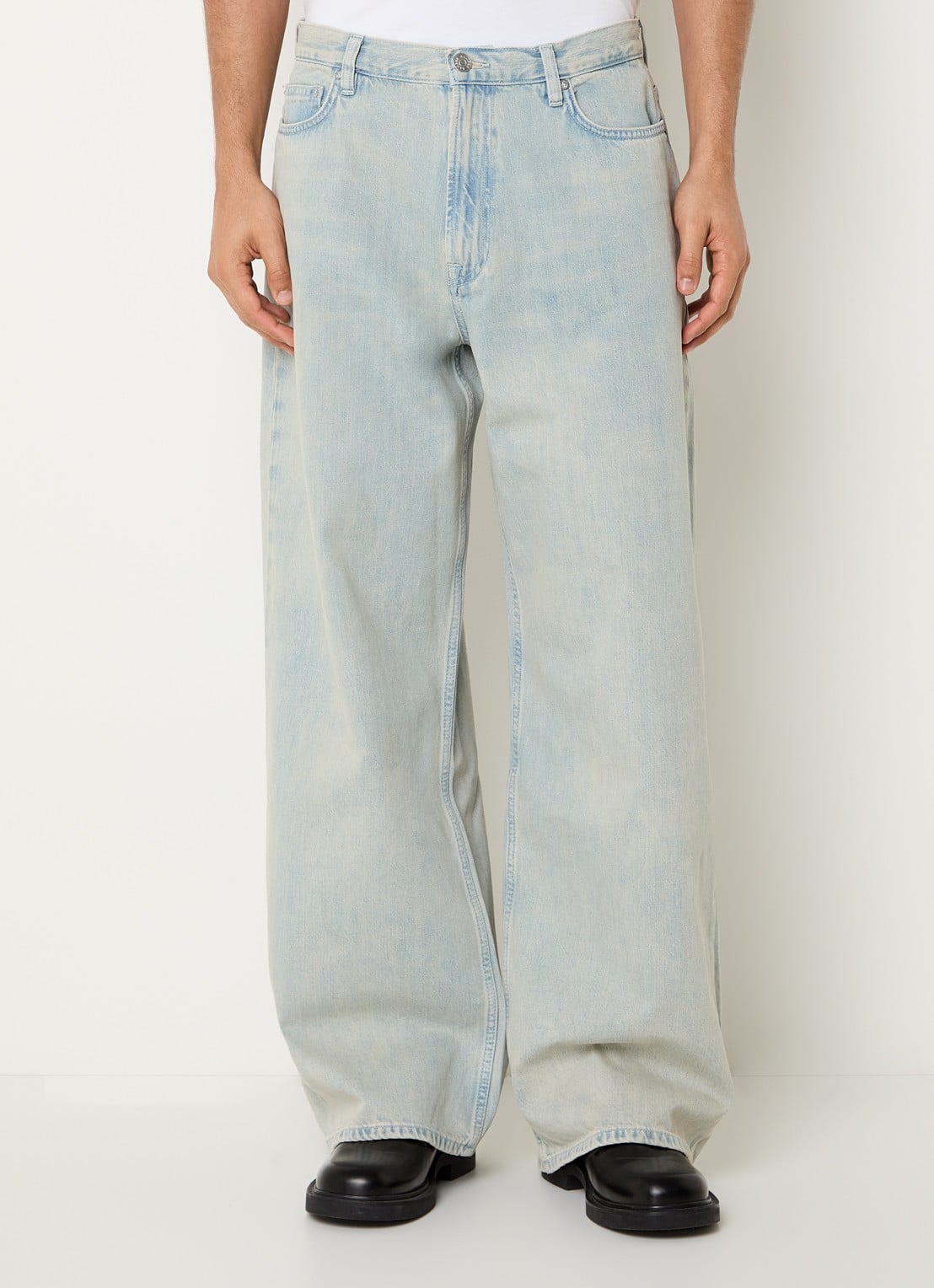 SAMSØE SAMSØE Satimothy wide leg jeans met lichte wassing - detail 4 indigo