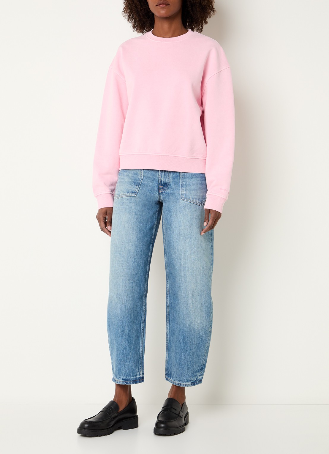 SAMSØE SAMSØE Savan sweater met ronde hals - voorkant 4 roze