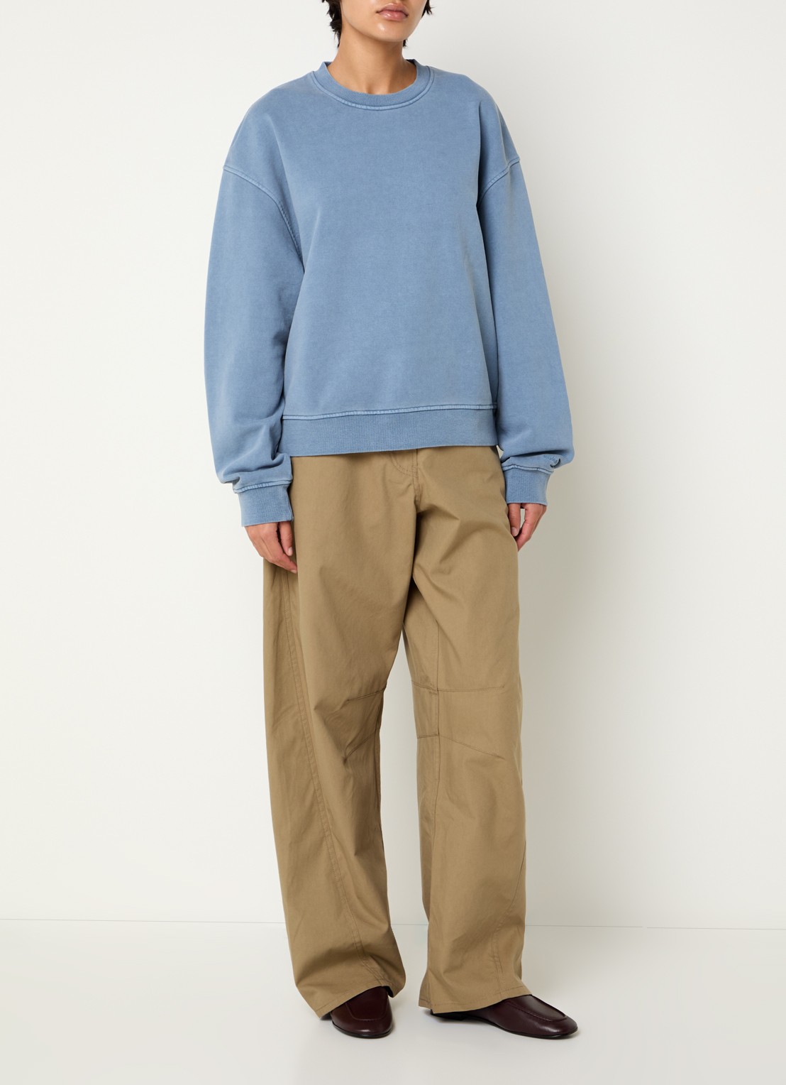 SAMSØE SAMSØE Savan sweater met ronde hals - voorkant 3 blauw