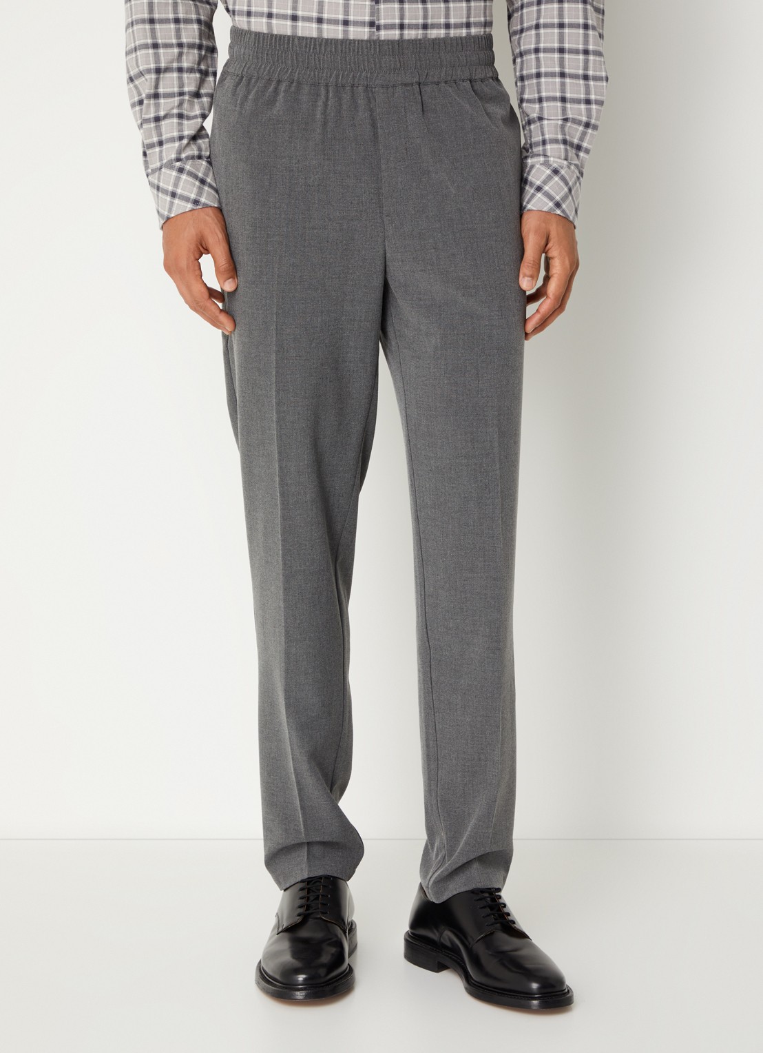 SAMSØE SAMSØE Smithy straight fit chino met steekzakken - detail donkergrijs