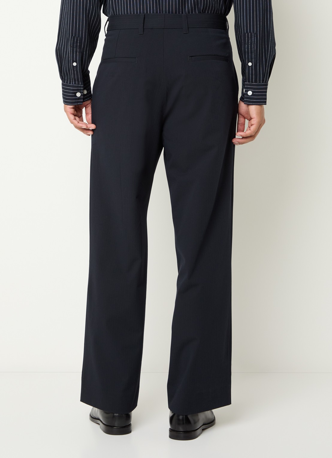 SAMSØE SAMSØE Wide fit pantalon met steekzakken - achterkant 3 zwart