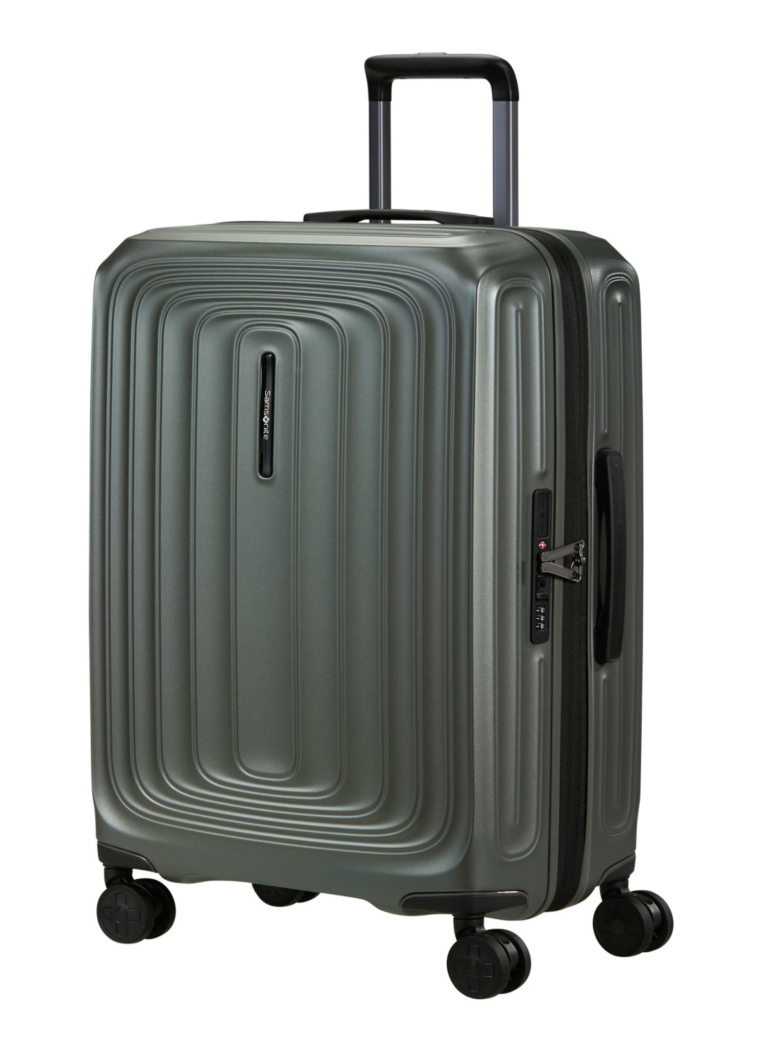Samsonite 2Wander vergrootbare spinner 69 cm - voorkant 4 olijfgroen