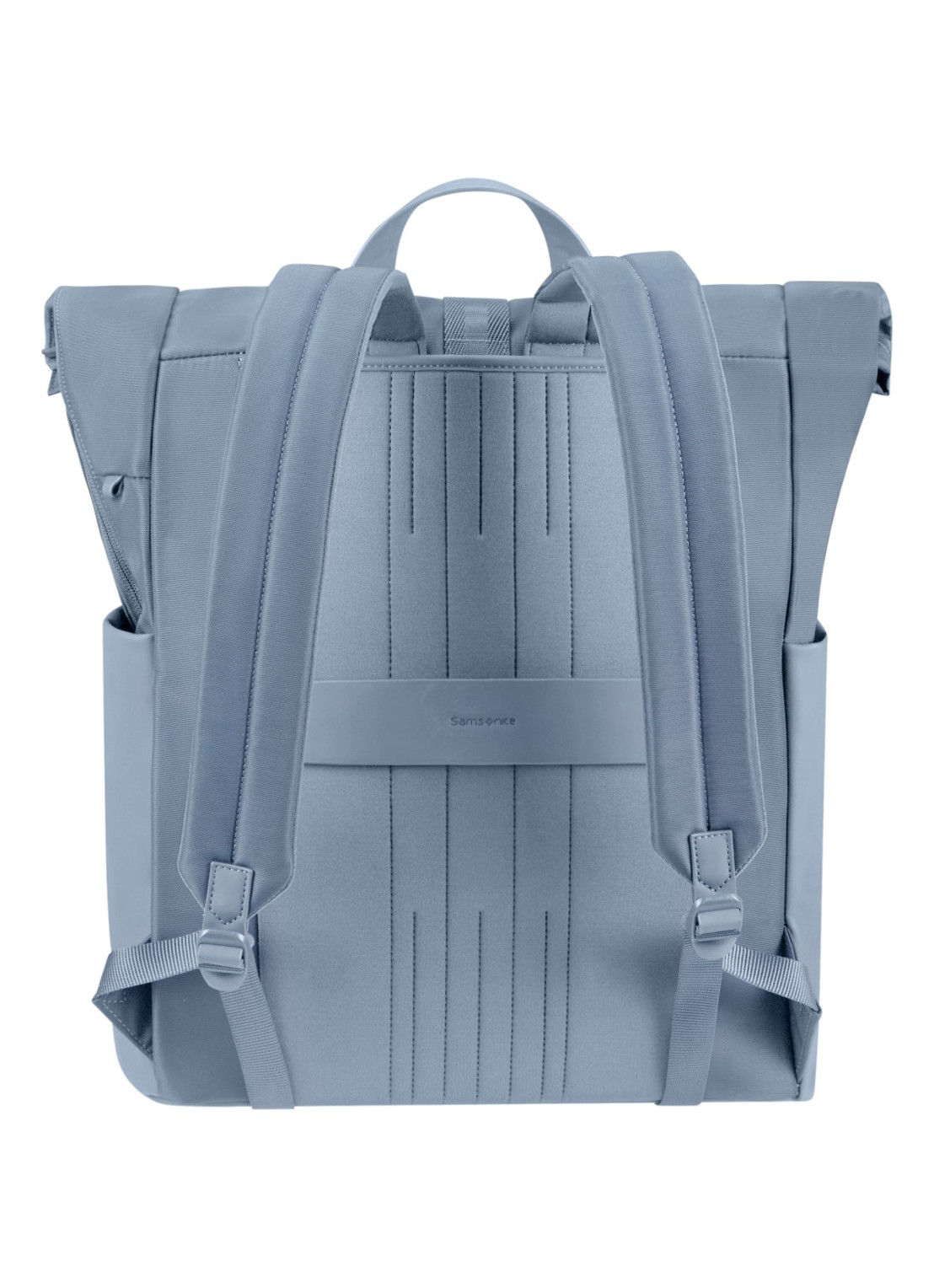 Samsonite 4Pack rolltop rugzak met 15,6 inch laptopvak - achterkant 2 blauwgrijs