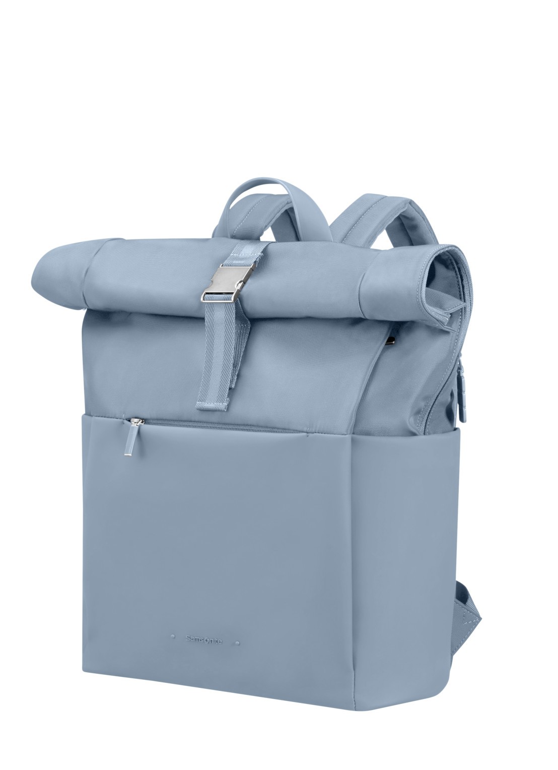 Samsonite 4Pack rolltop rugzak met 15,6 inch laptopvak - voorkant 4 blauwgrijs