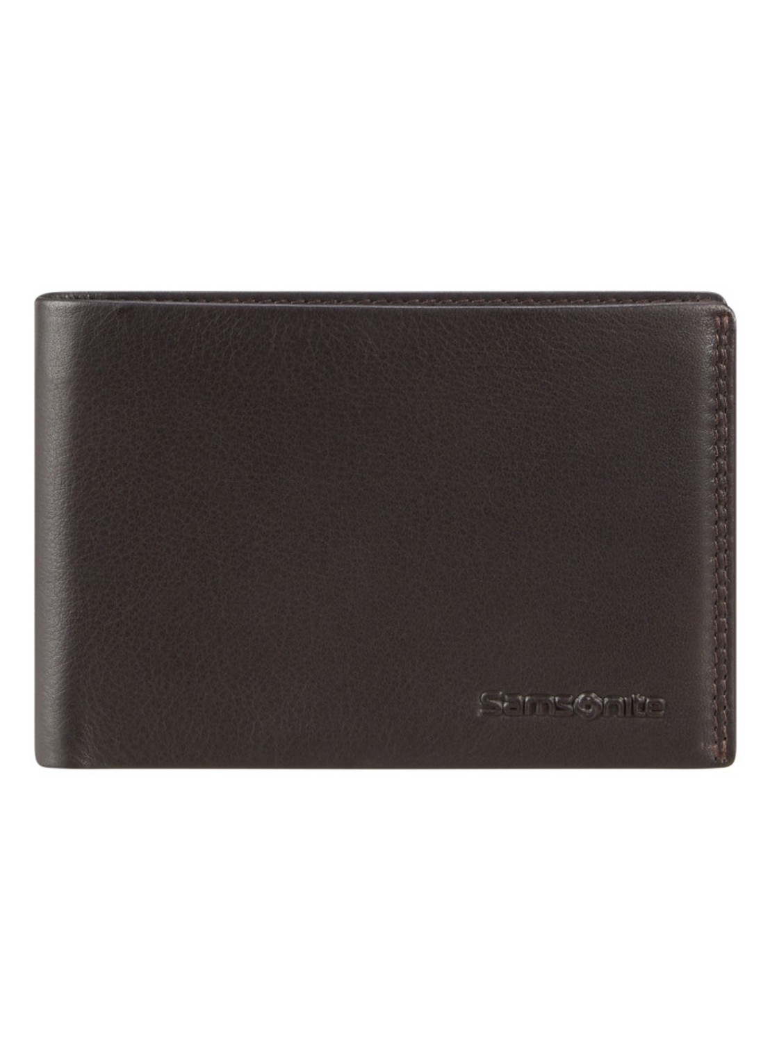 Samsonite Attack 2 SLG portemonnee van leer - voorkant 2 donkerbruin