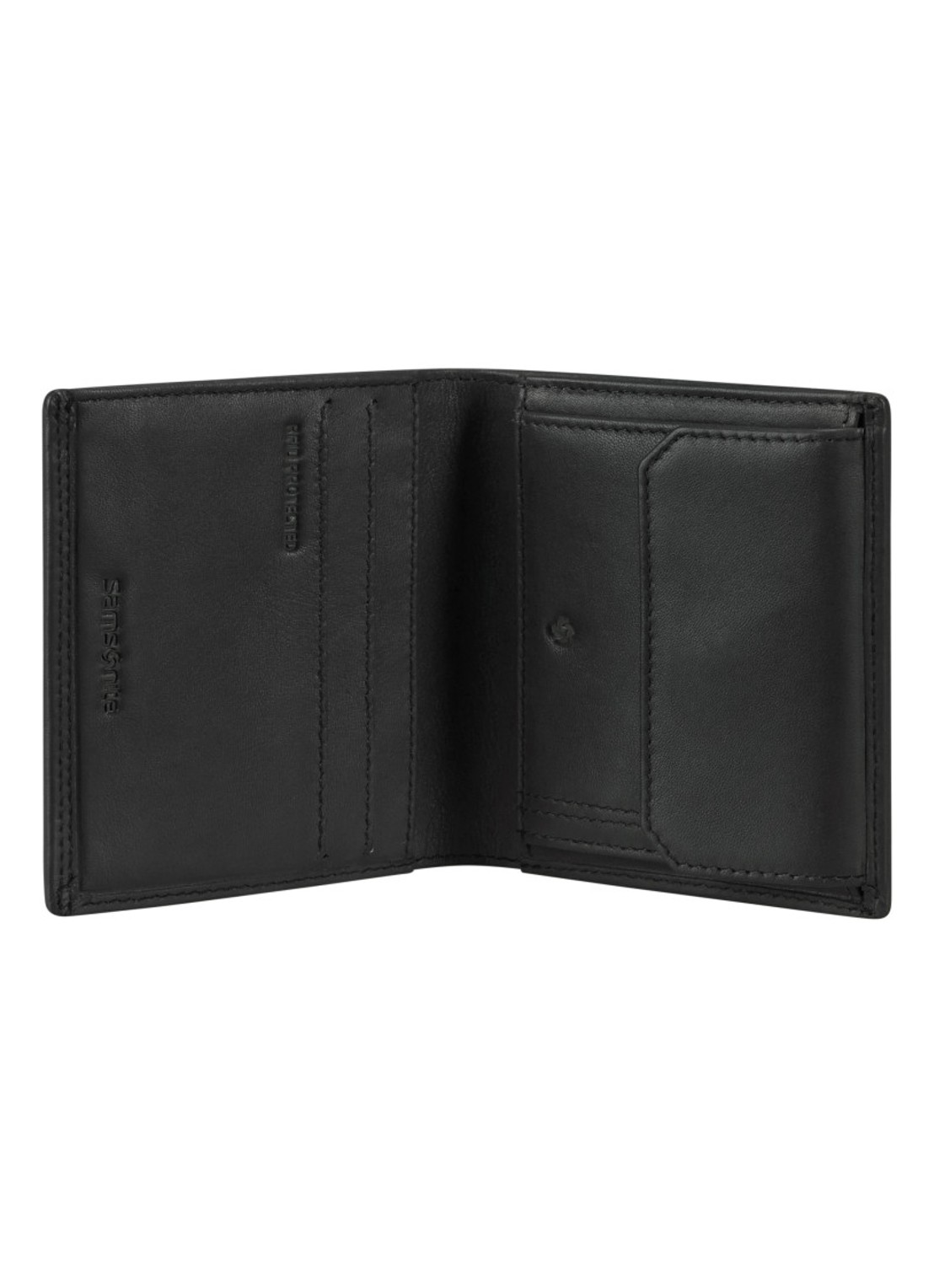 Samsonite Attack 2 SLG portemonnee van leer - voorkant 2 zwart