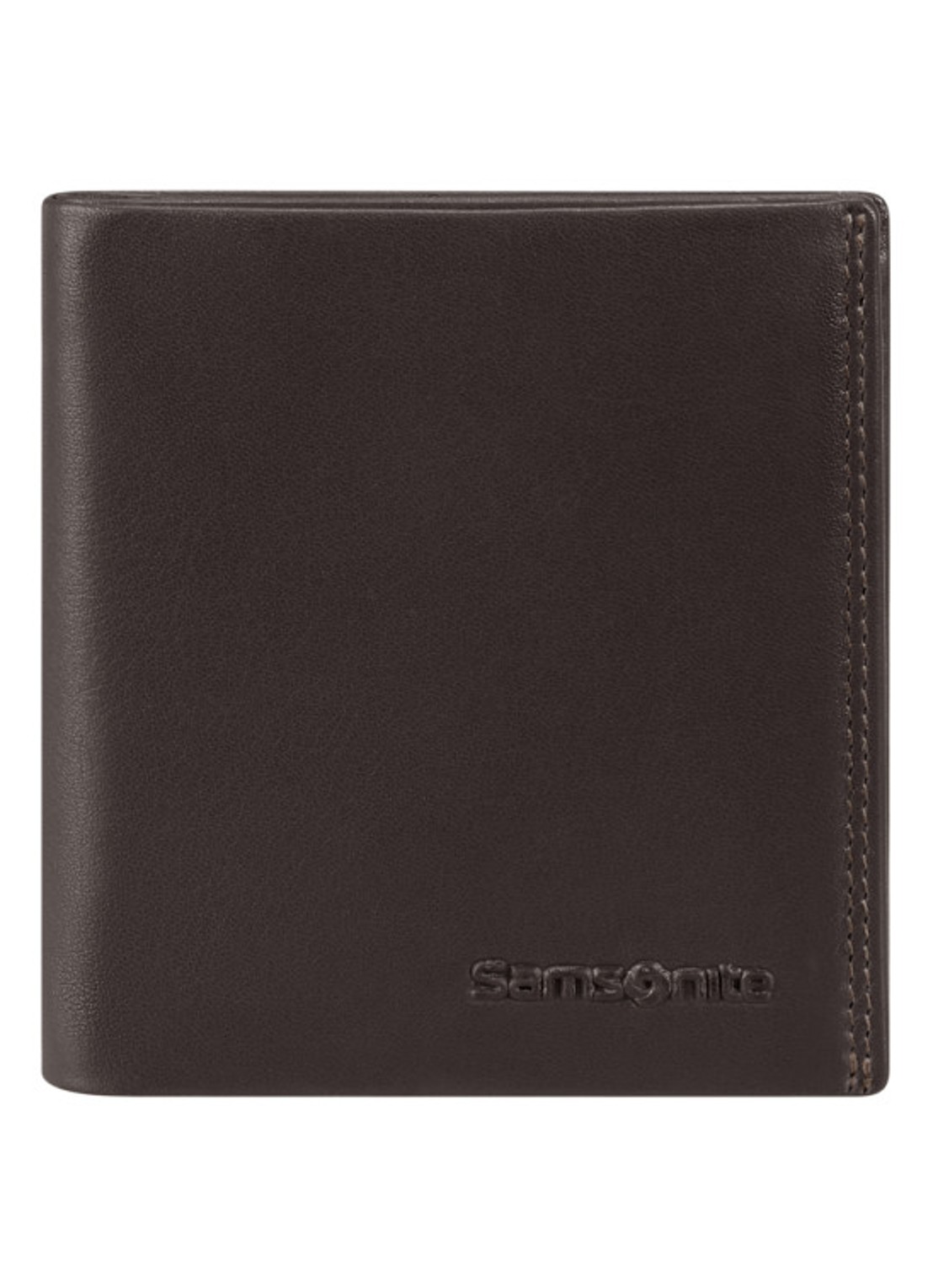 Samsonite Attack 2 SLG portemonnee van leer - voorkant donkerbruin