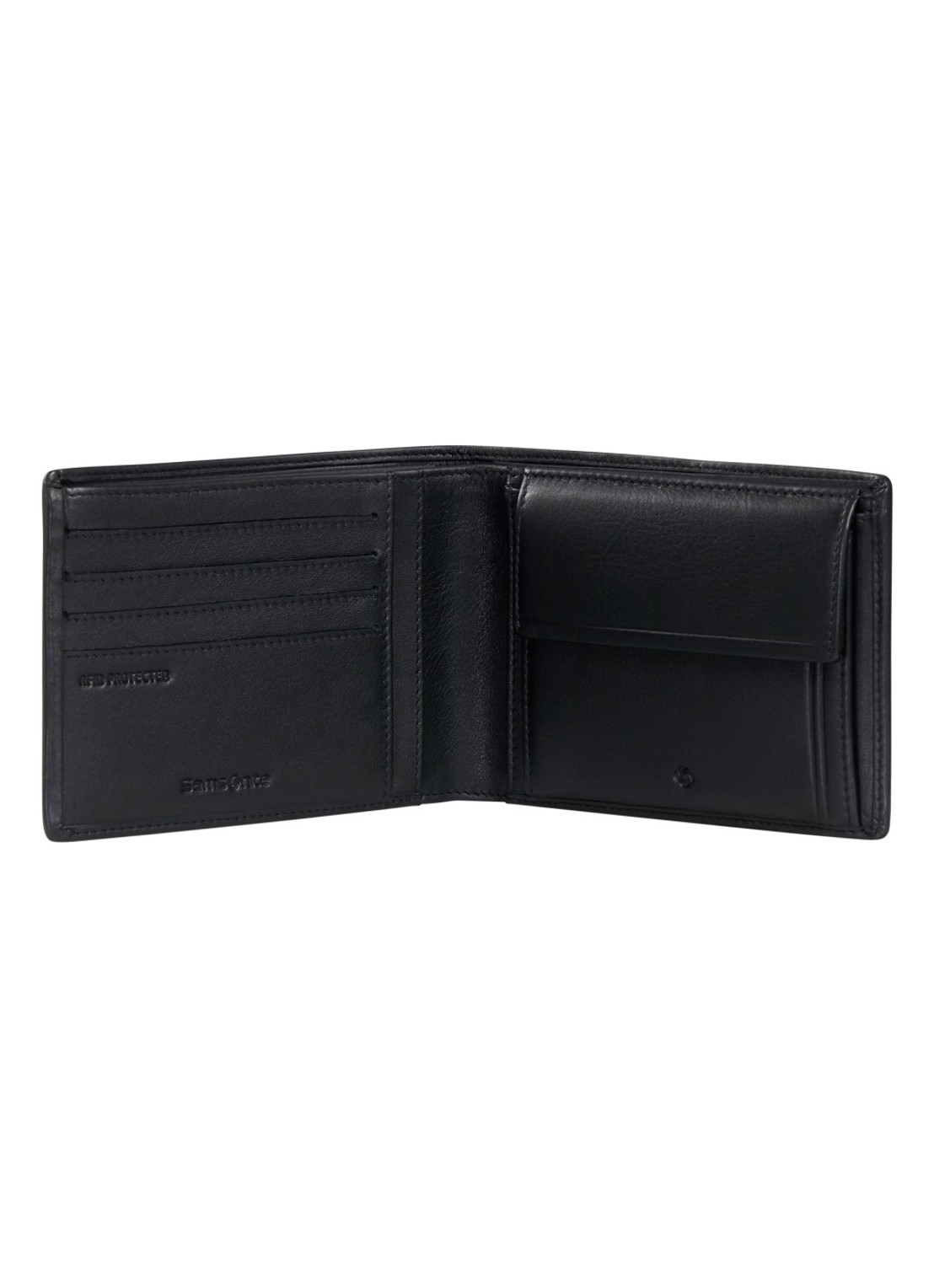 Samsonite Attack 3.0 SLG portemonnee van leer - detail zwart