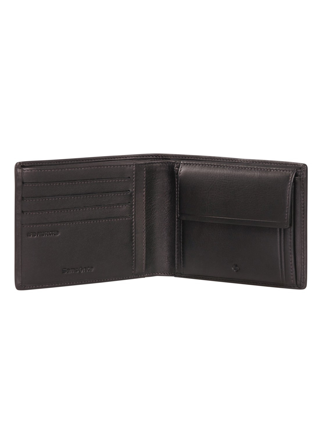 Samsonite Attack 3.0 SLG portemonnee van leer - detail bruin