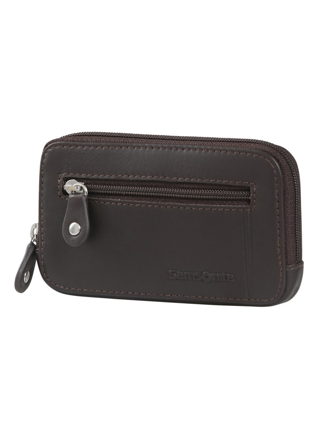 Samsonite Attack 3.0 SLG sleuteletui van leer - voorkant 3 bruin