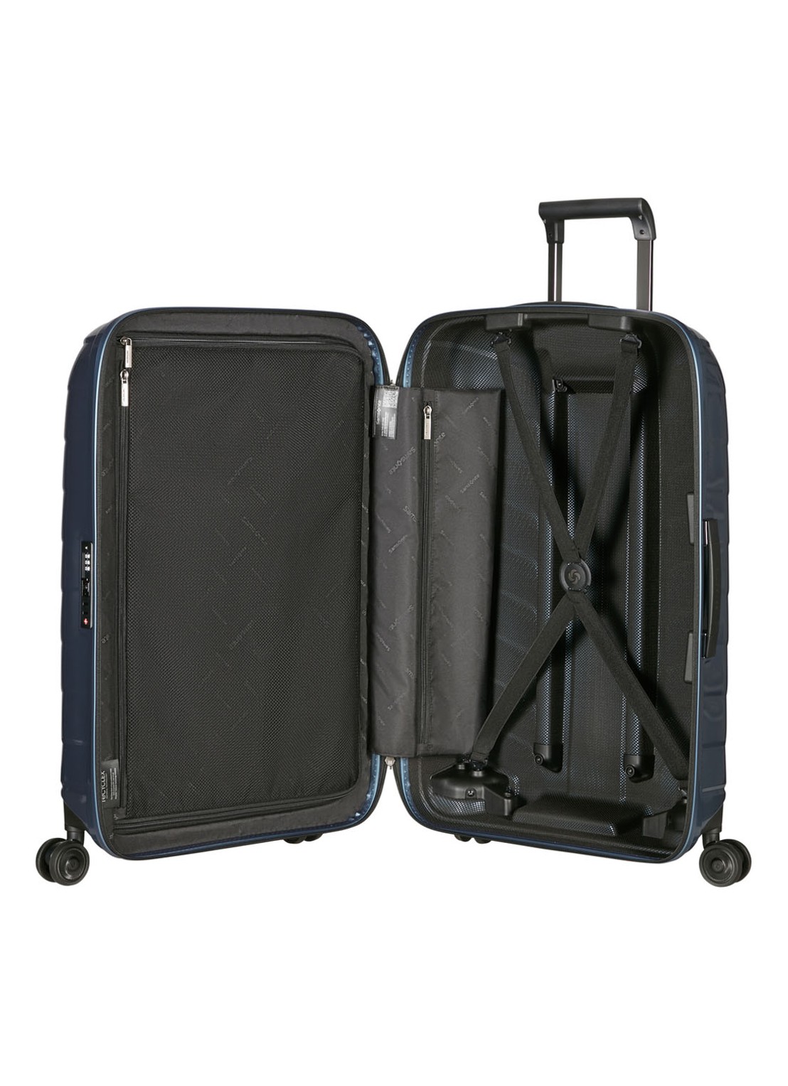 Samsonite Attrix spinner 69 cm - achterkant 5 staalblauw
