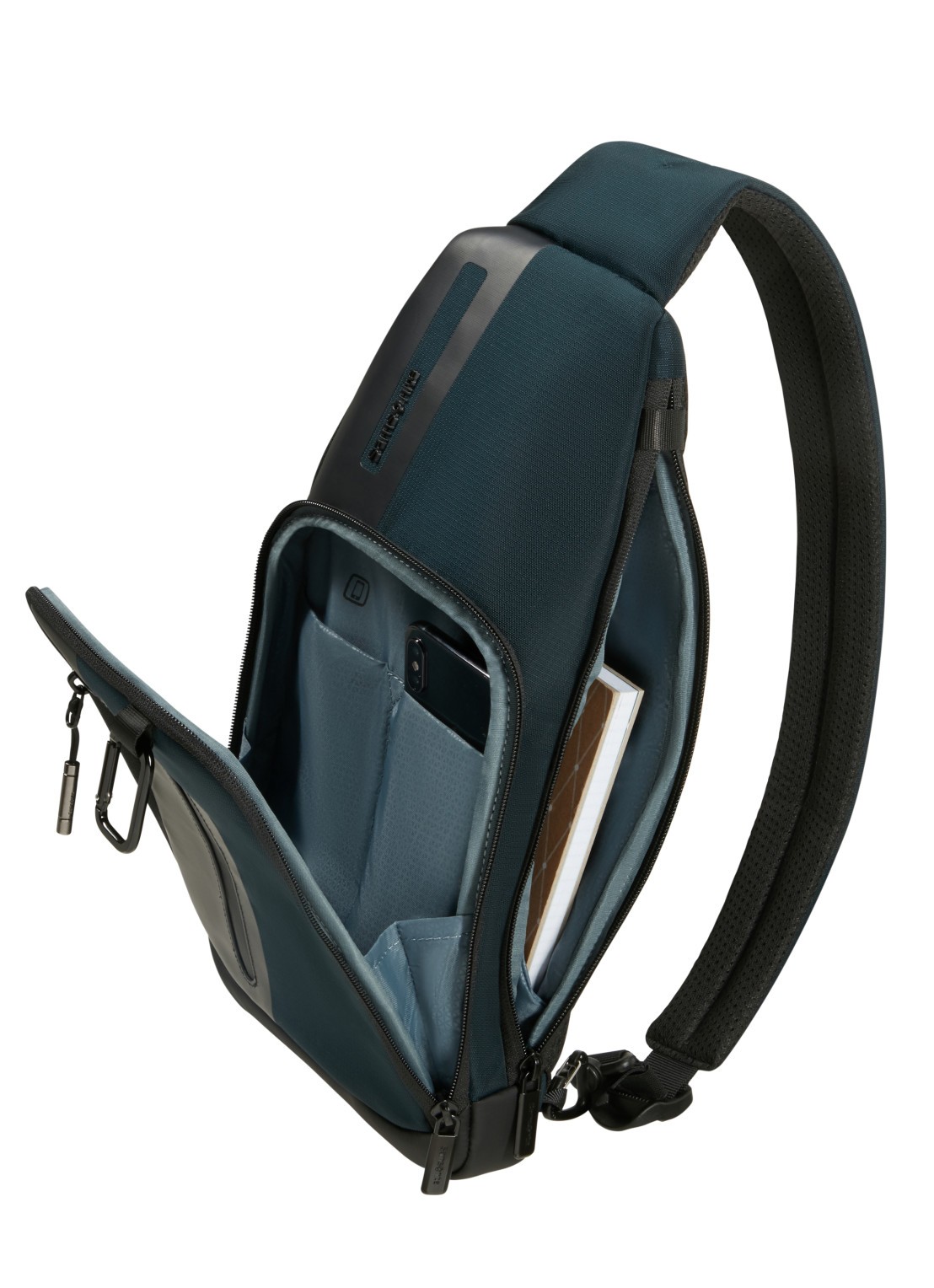 Samsonite Biz2Go M crossbodytas - achterkant donkerblauw