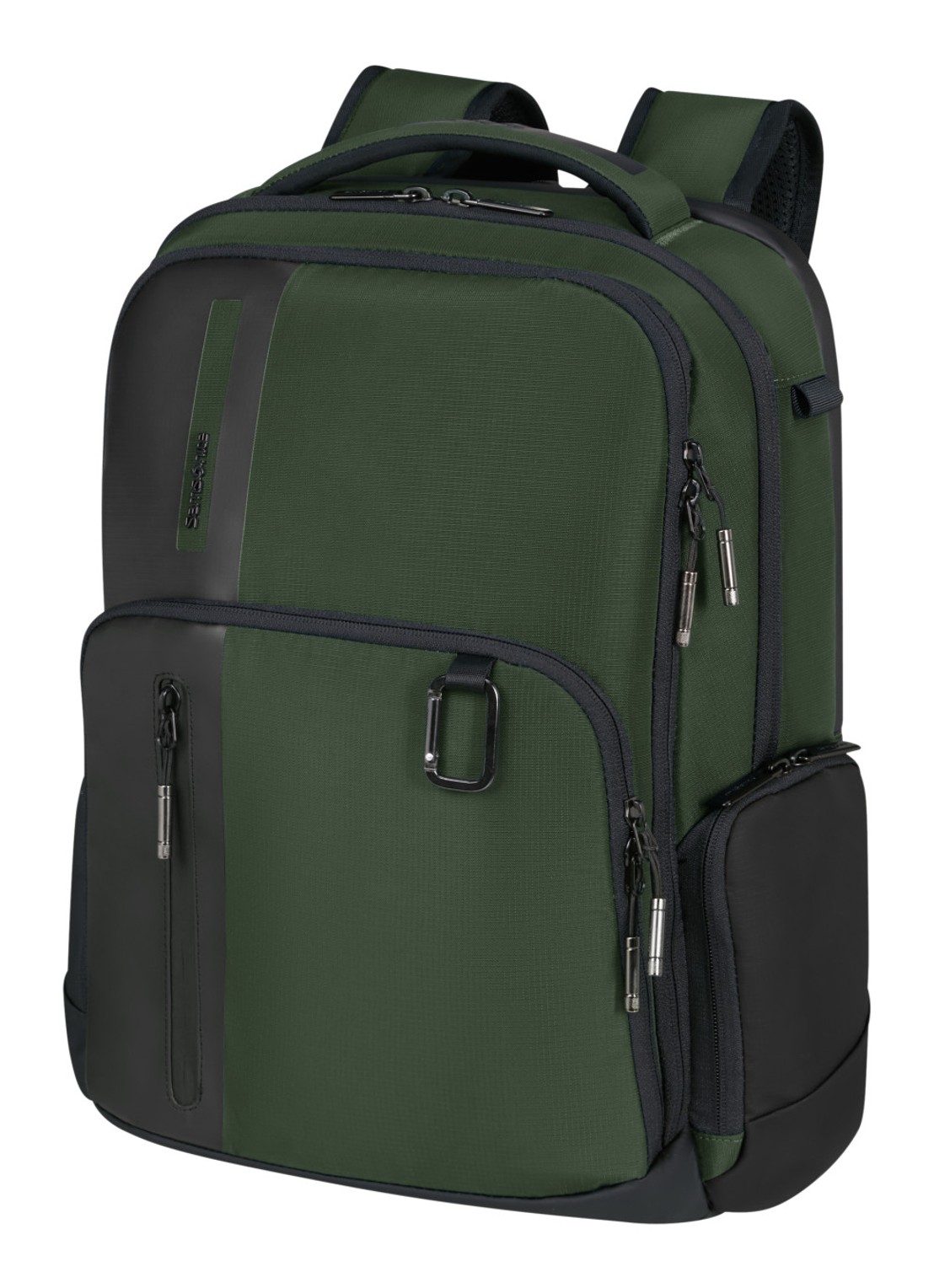 Samsonite Biz2Go rugzak met 15,6 inch laptopvak - voorkant 2 legergroen