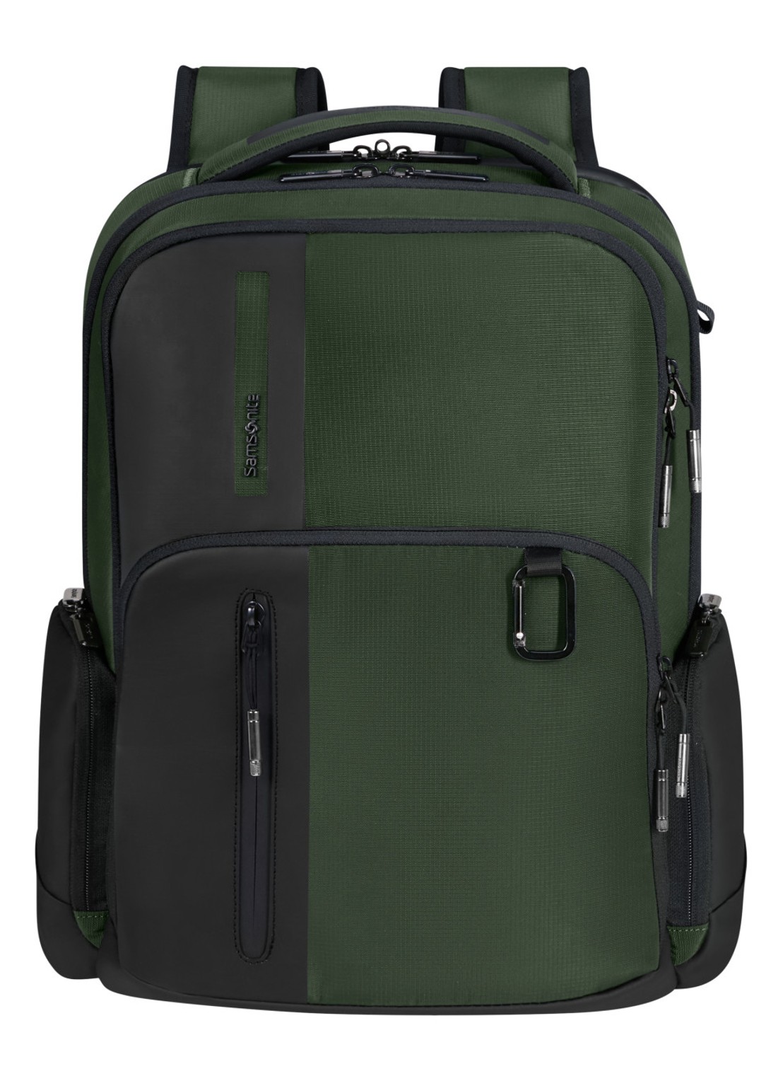 Samsonite Biz2go rugzak met 15,6 inch latopvak - voorkant 3 legergroen