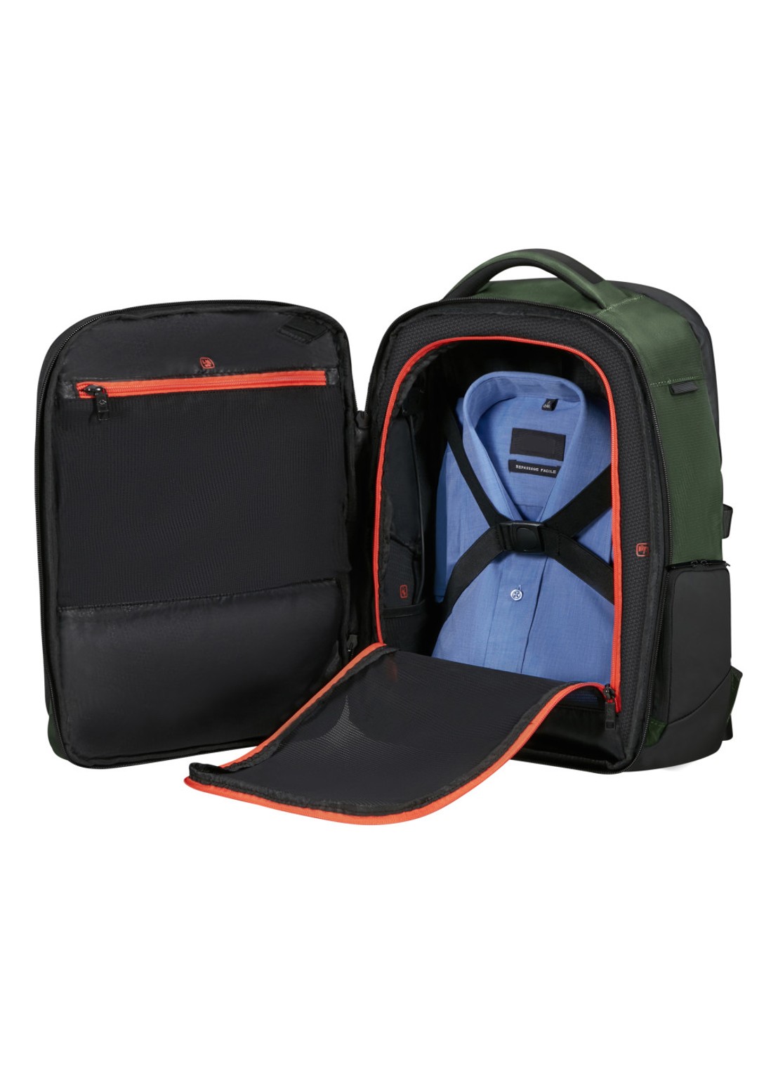 Samsonite Biz2go rugzak met 15 inch laptopvak - voorkant 6 groen