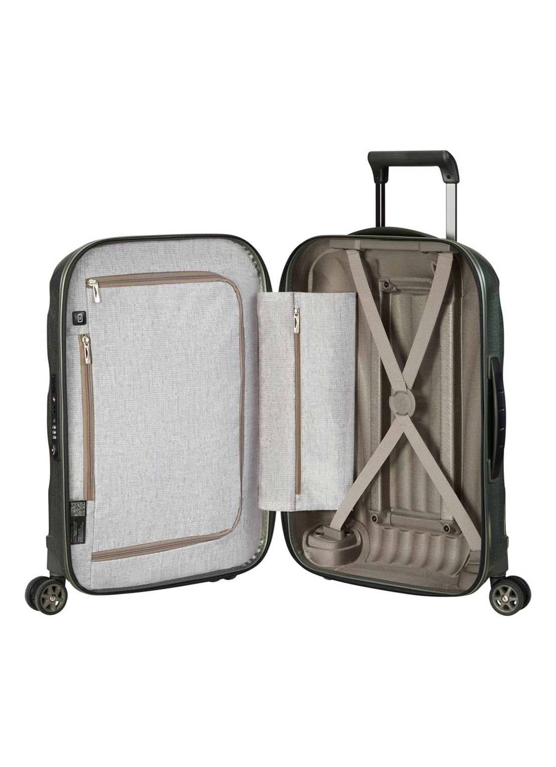 Samsonite C-Lite spinner 55 cm - voorkant 2 groen