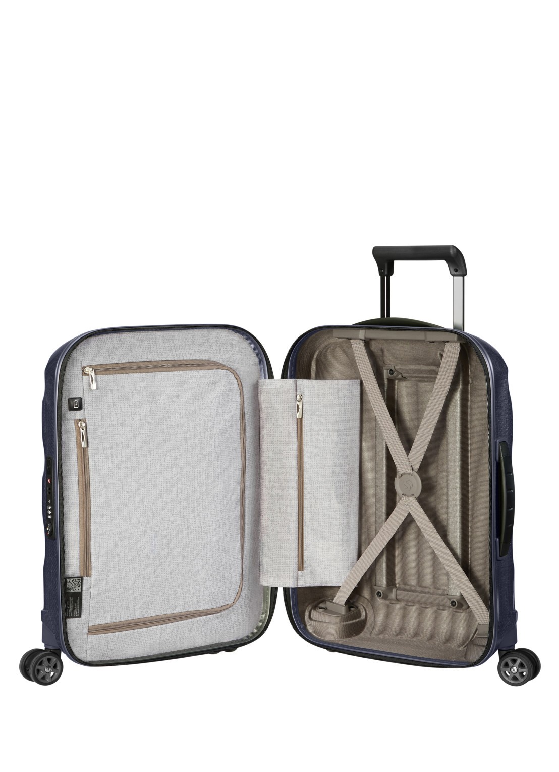 Samsonite C-Lite spinner 55 cm - voorkant 5 middenblauw