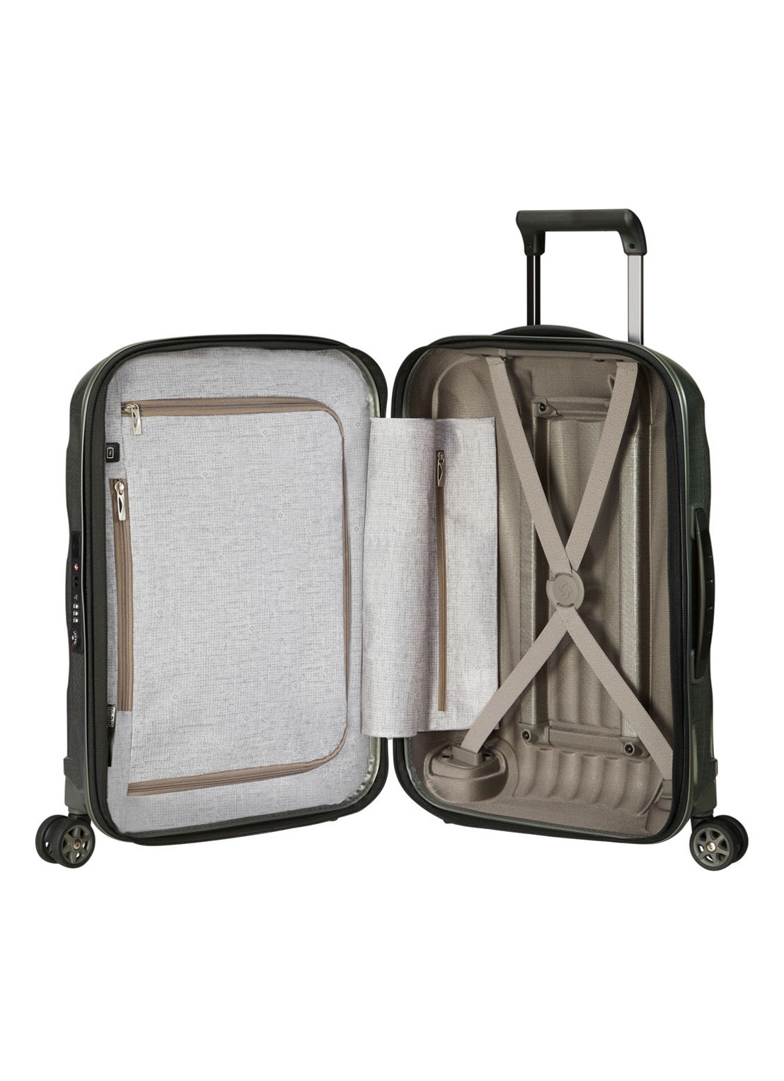 Samsonite C-Lite spinner 55 cm  - voorkant 5 groen