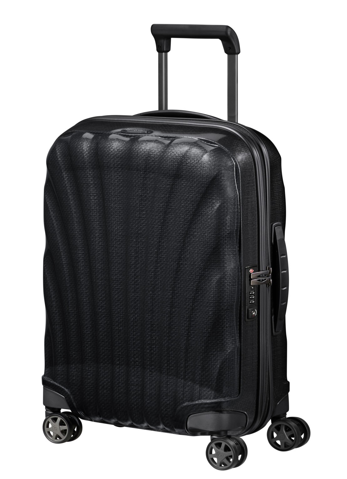 Samsonite C-Lite spinner 55 cm - voorkant 3 zwart