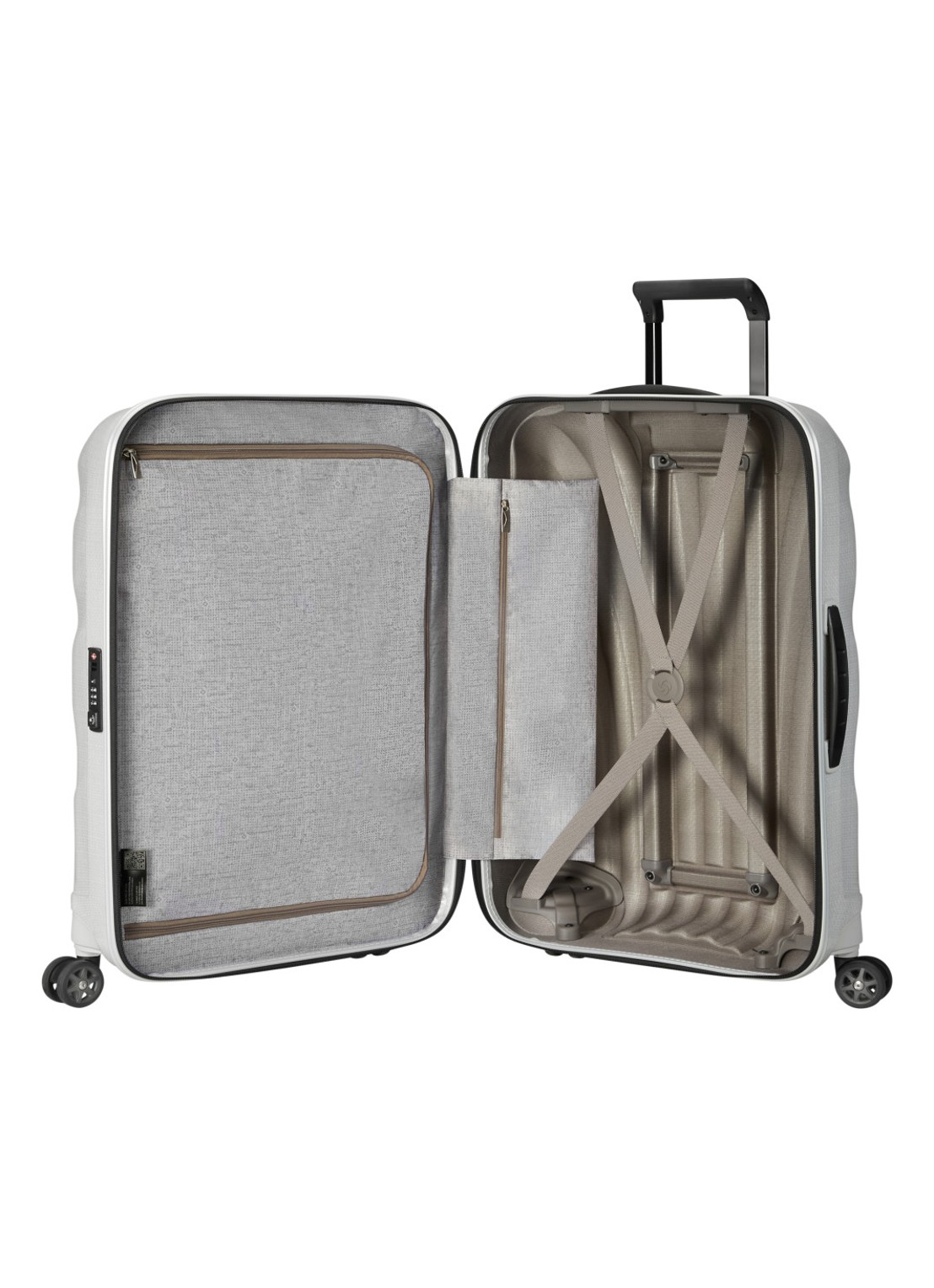 Samsonite C-Lite spinner 81 cm - detail gebroken wit