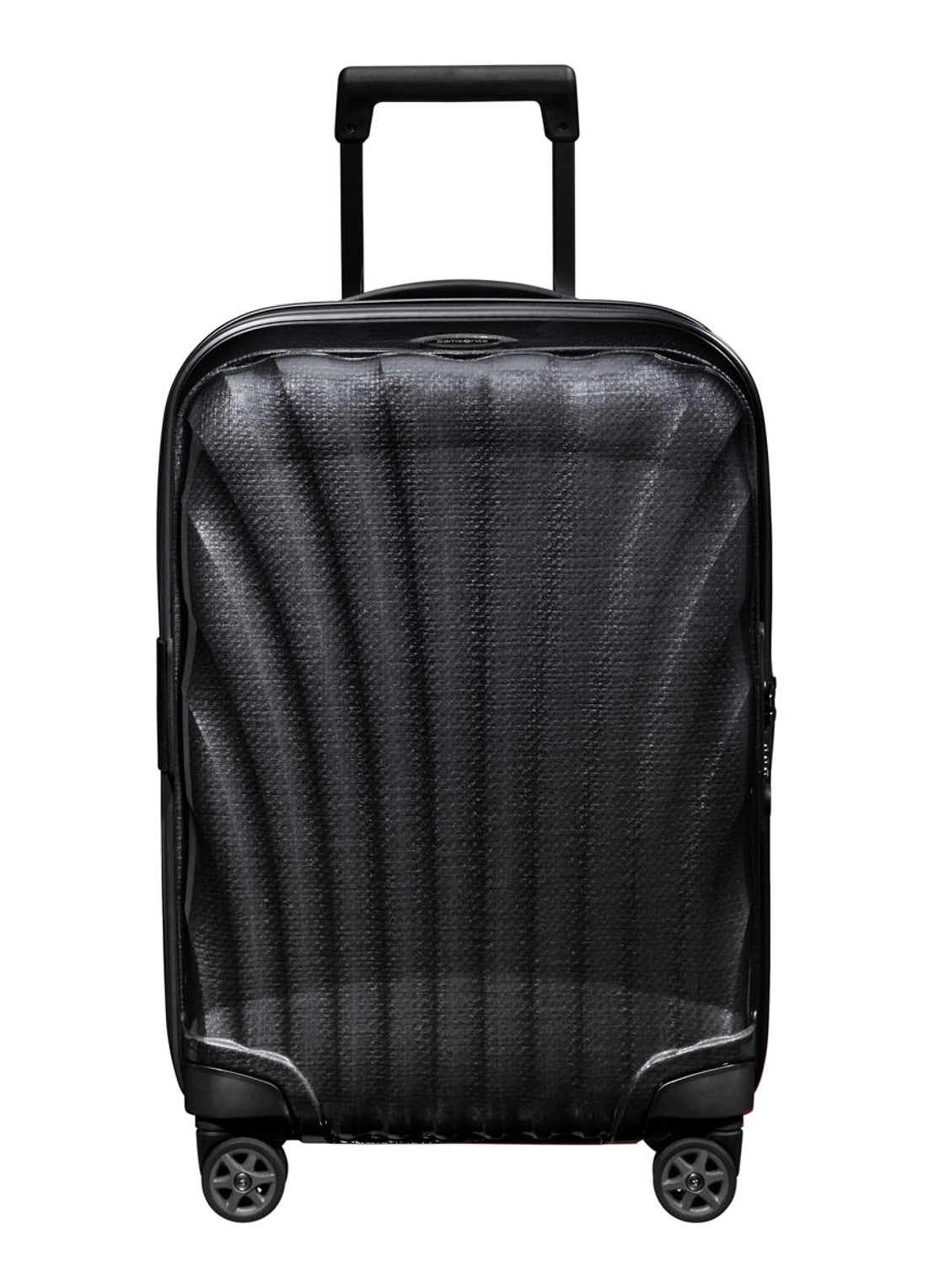 Samsonite C-Lite uitbreidbare spinner met USB-poort 55 cm - voorkant zwart