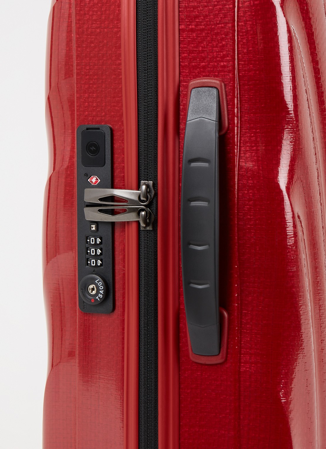 Samsonite C-Lite uitbreidbare spinner met USB-poort 55 cm - detail 5 steenrood