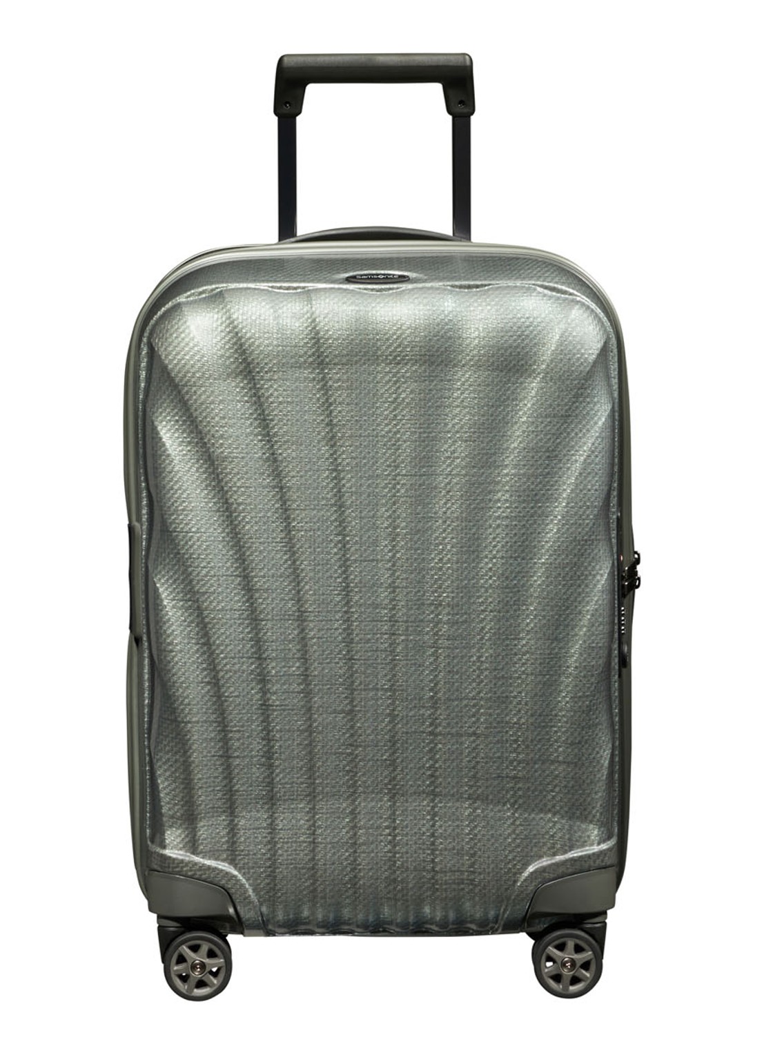 Samsonite C-Lite uitbreidbare spinner met USB-poort 55 cm - voorkant groen