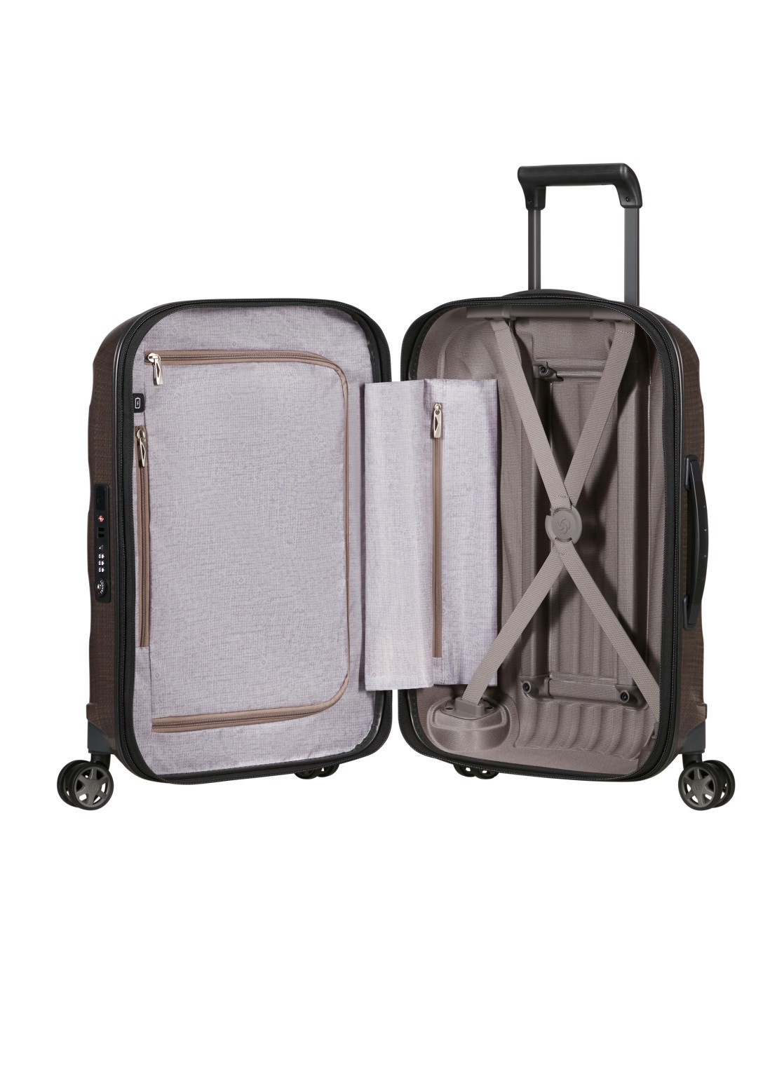 Samsonite C-Lite vergrootbare spinner 55 cm - detail aubergine