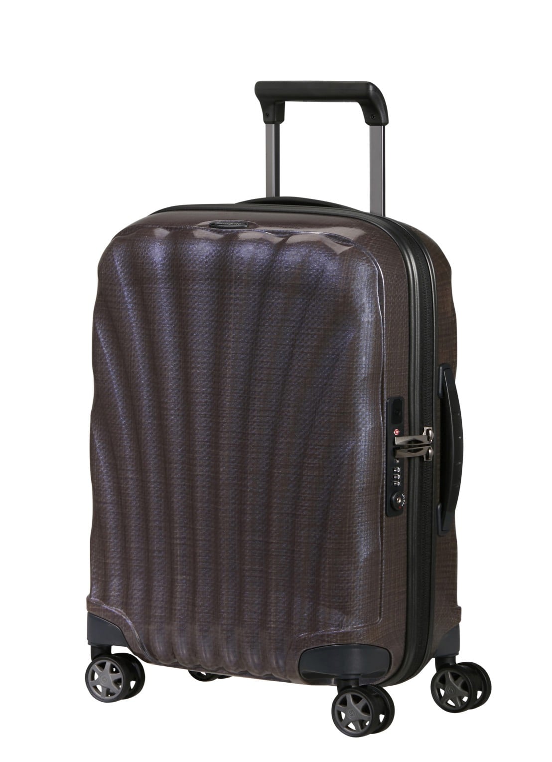 Samsonite C-Lite vergrootbare spinner 55 cm - voorkant 5 aubergine