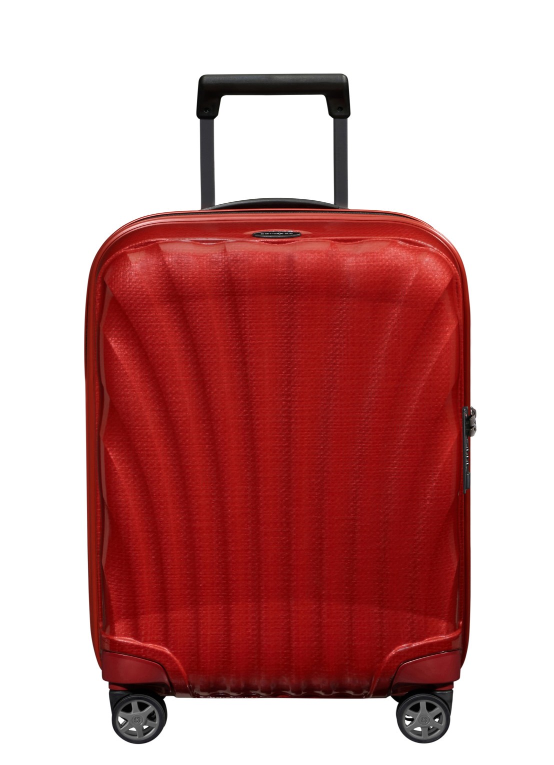Samsonite C-Lite vergrootbare spinner 55 cm - voorkant rood