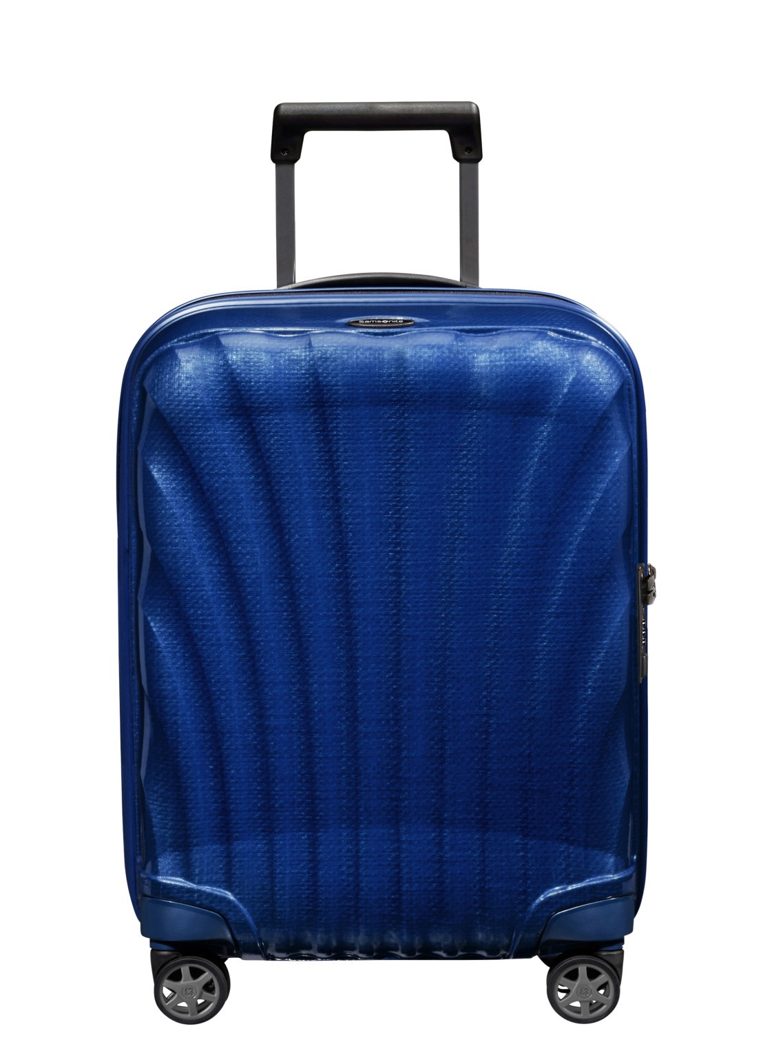 Samsonite C-Lite vergrootbare spinner 55 cm - voorkant 4 kobaltblauw