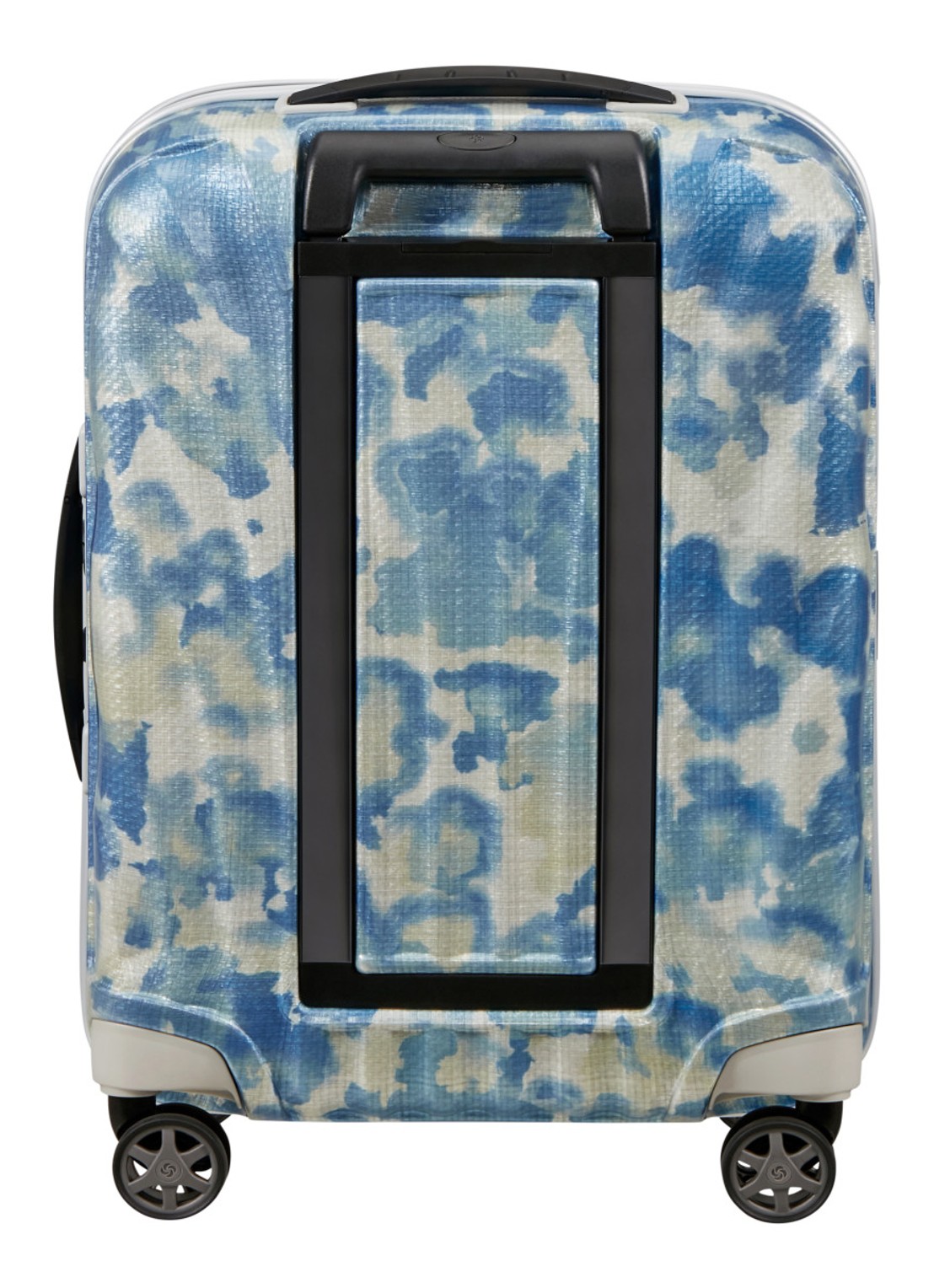 Samsonite C-Lite vergrootbare spinner 55 cm - achterkant blauw