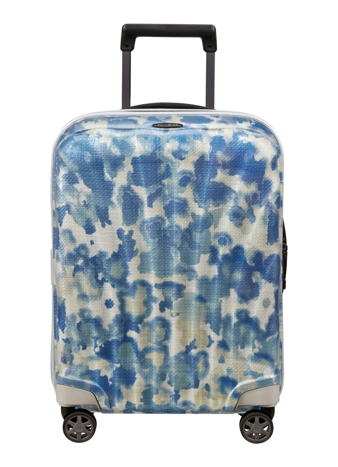Samsonite C-Lite vergrootbare spinner 55 cm - voorkant 2 blauw