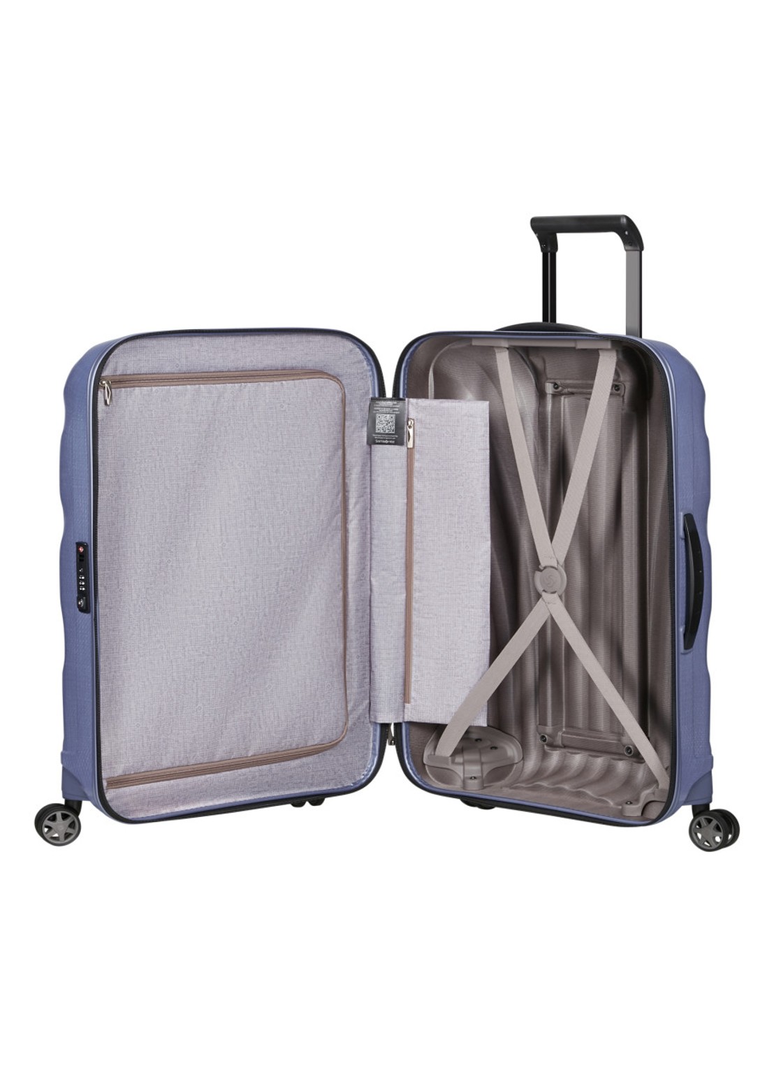 Samsonite C-Lite vergrootbare spinner 75 cm - achterkant 5 lavendel