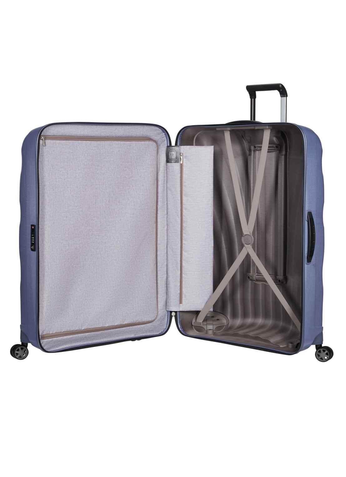 Samsonite C-Lite vergrootbare spinner 81 cm - achterkant 3 lavendel