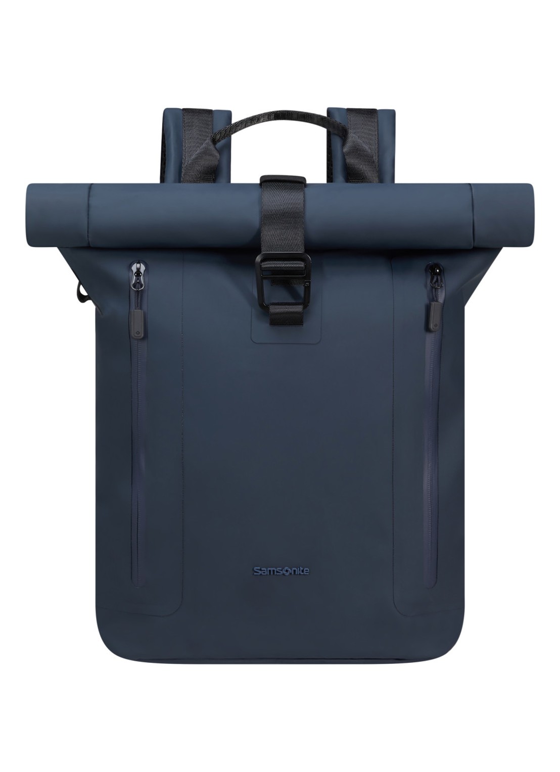 Samsonite Coatify rolltop rugzak met 14,1 inch laptopvak - voorkant blauw