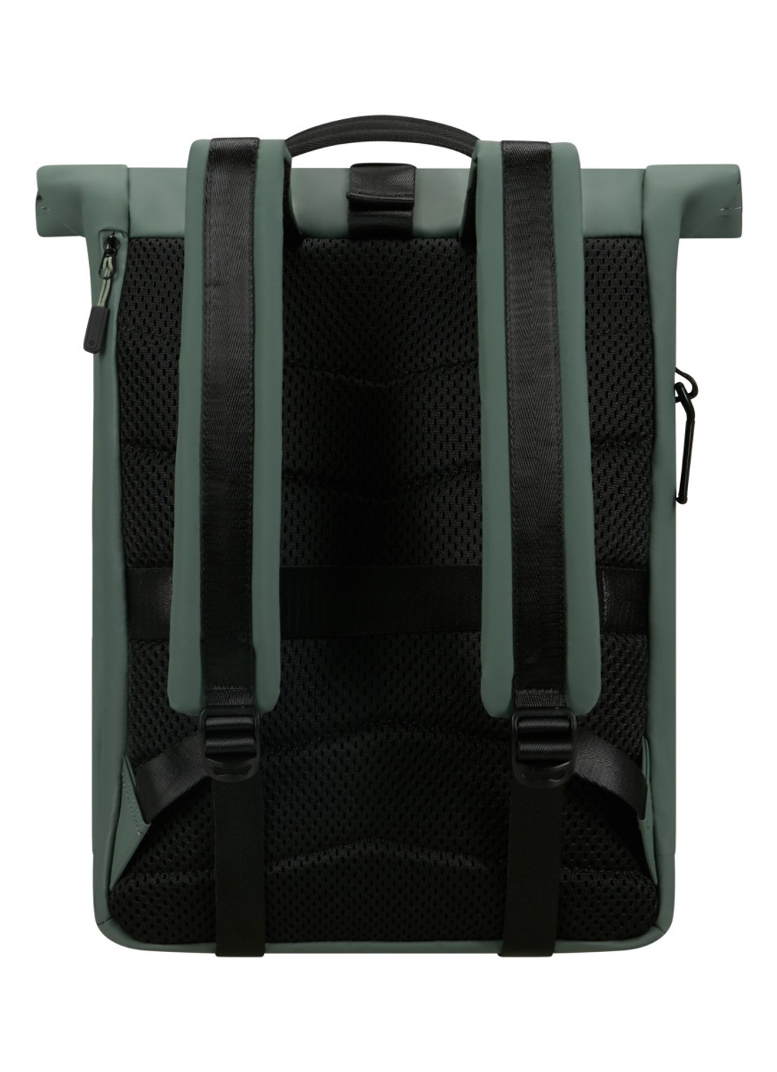 Samsonite Coatify rolltop rugzak met 14,1 inch laptopvak - achterkant 2 olijfgroen