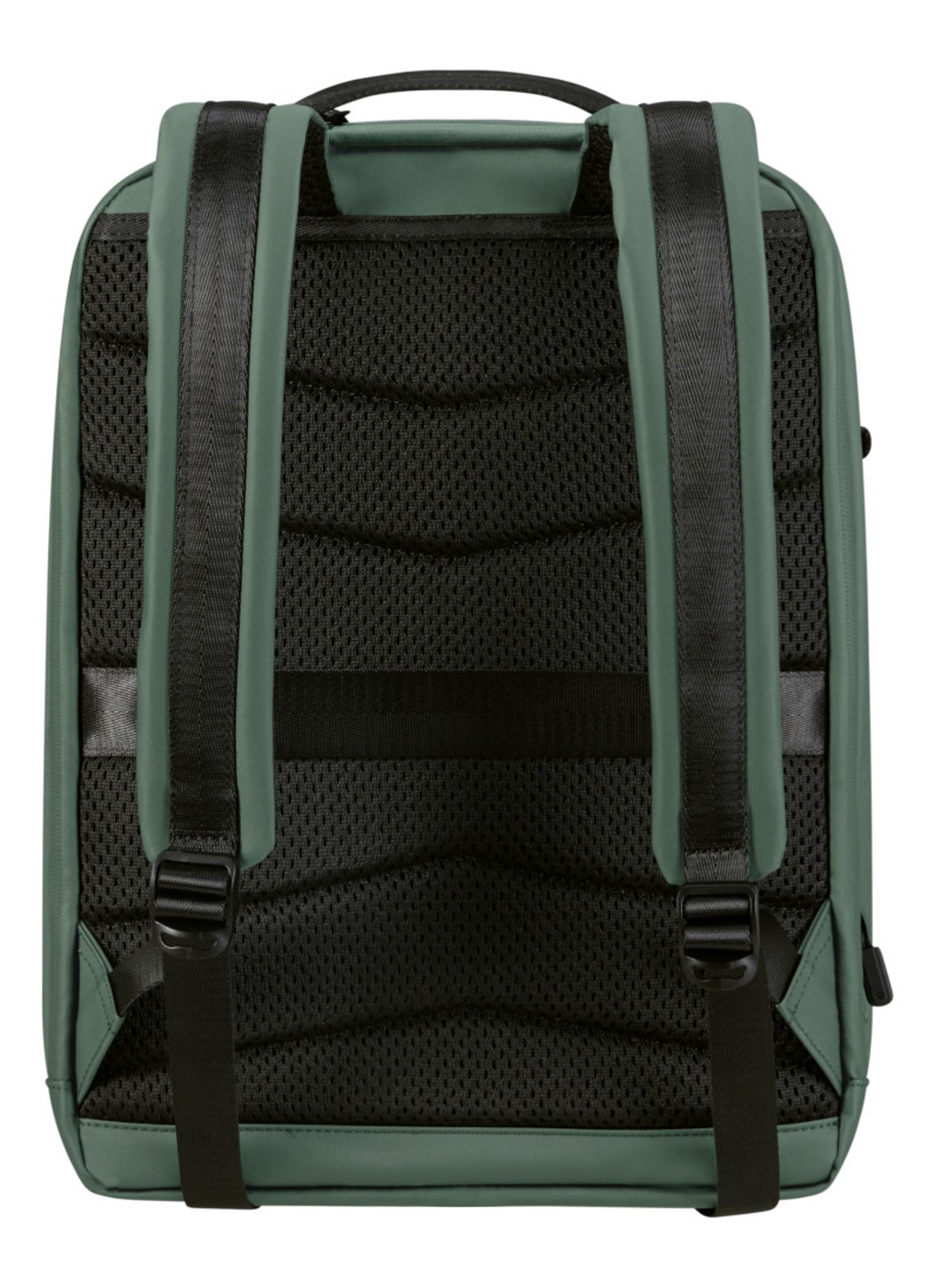 Samsonite Coatify vergrootbare rugzak met 15,6 inch laptopvak - achterkant 3 olijfgroen