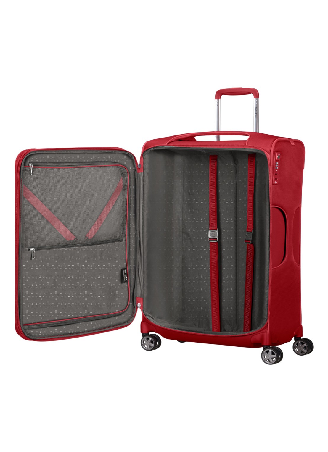 Samsonite D'LITE spinner 78 cm  - voorkant 7 steenrood