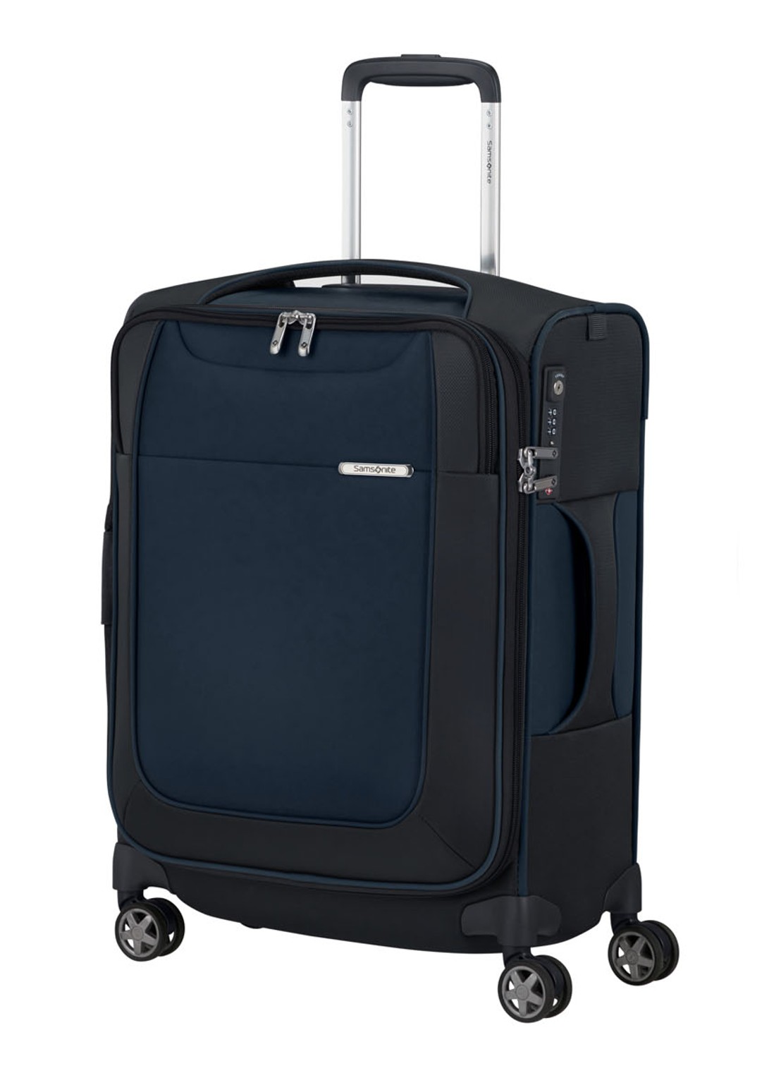 Samsonite D'Lite uitbreidbare spinner 55 cm - detail donkerblauw