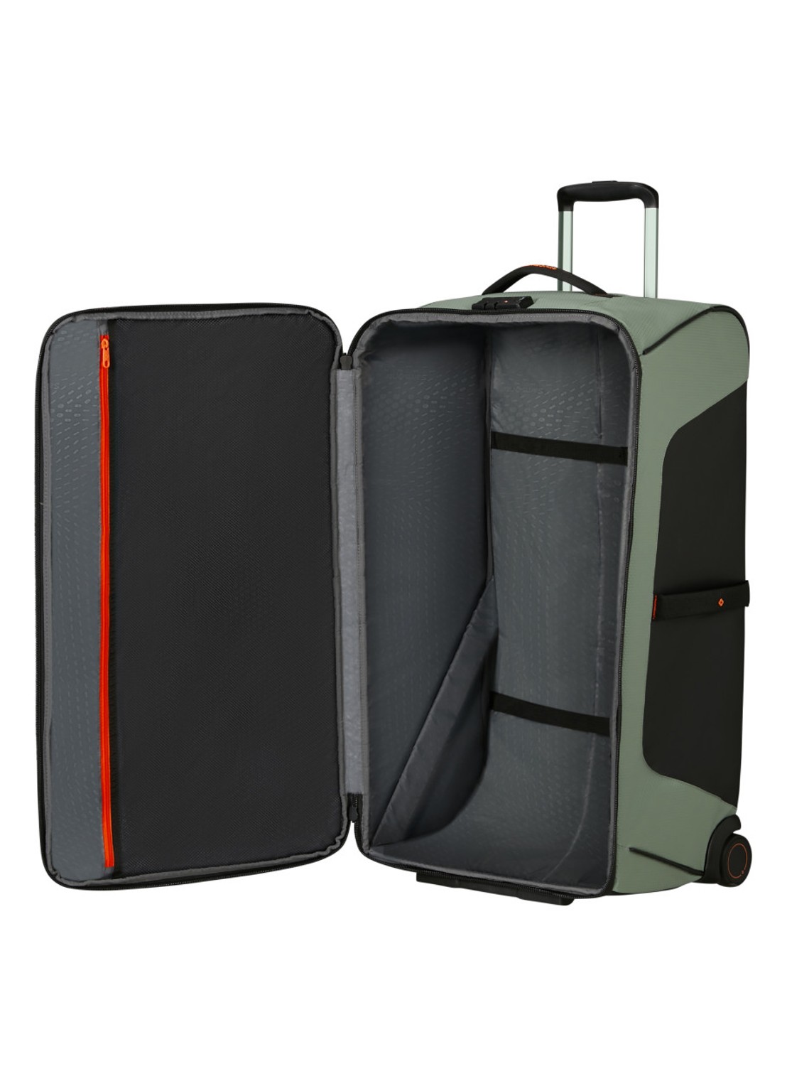Samsonite ECODIVER DUFFLE/WH 79/29 COFFEE BEAN - achterkant lichtgroen