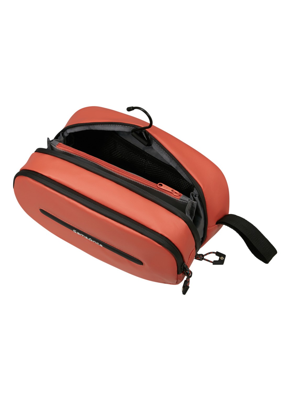 Samsonite Ecodiver toilettas - achterkant 3 oranjerood