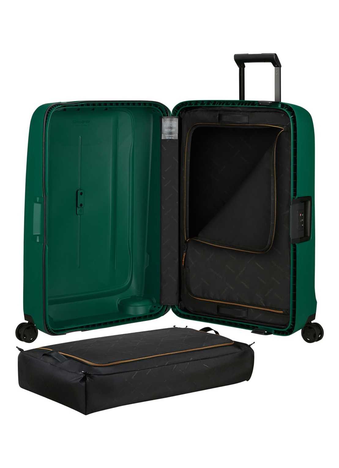 Samsonite Essens spinner 69 cm - achterkant donkergroen
