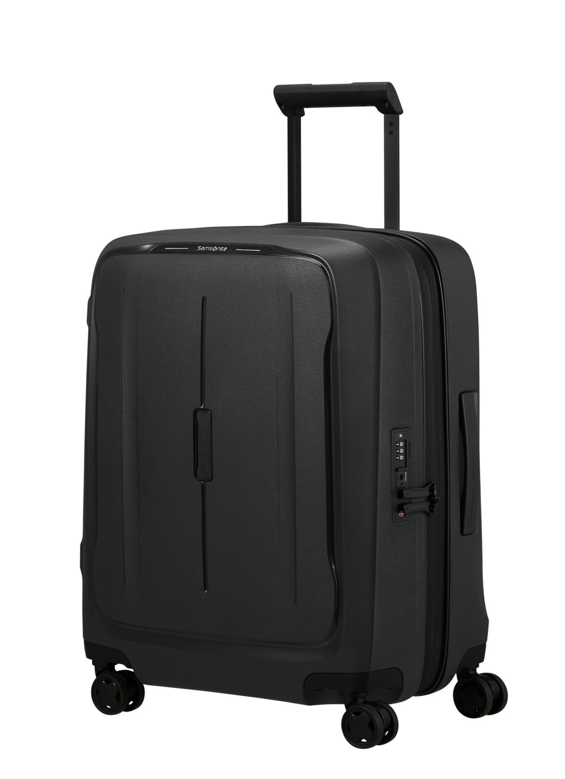 Samsonite Essens vergrootbare spinner 55 cm - voorkant 2 zwart