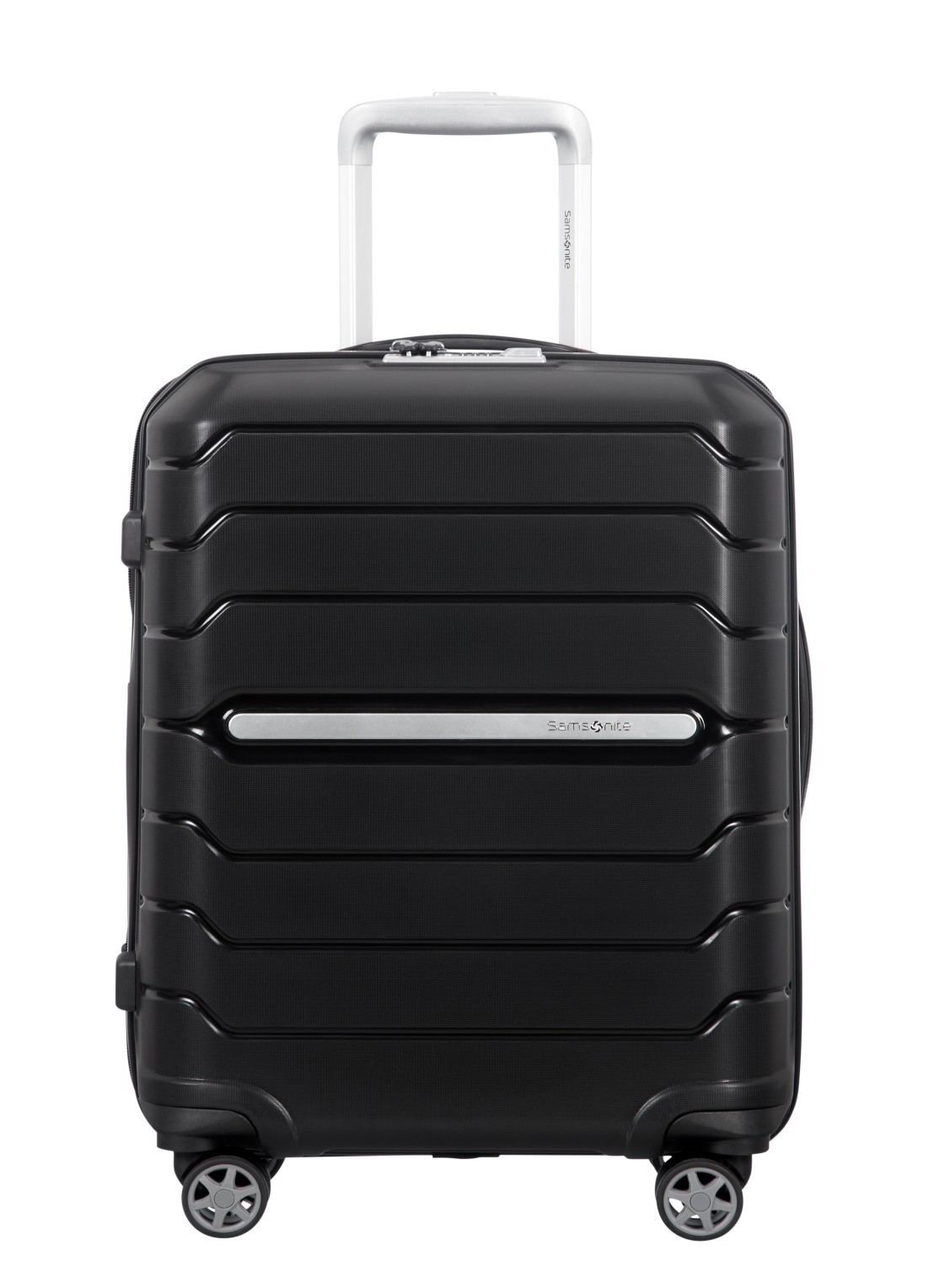 Samsonite Flux vergrootbare spinner 55 cm - voorkant zwart